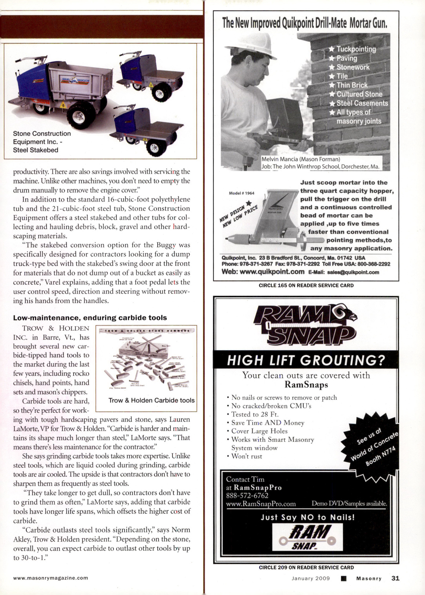 Masonry Magazine January 2009 Page. 33