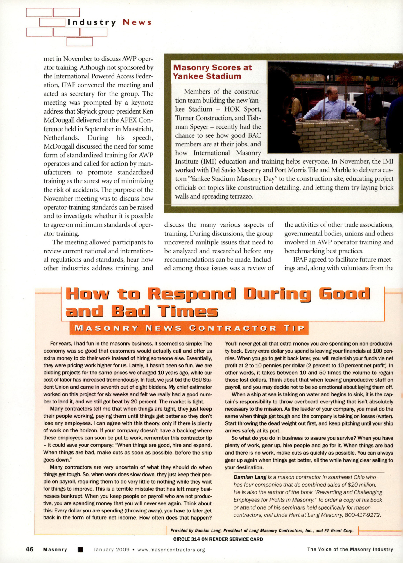 Masonry Magazine January 2009 Page. 48