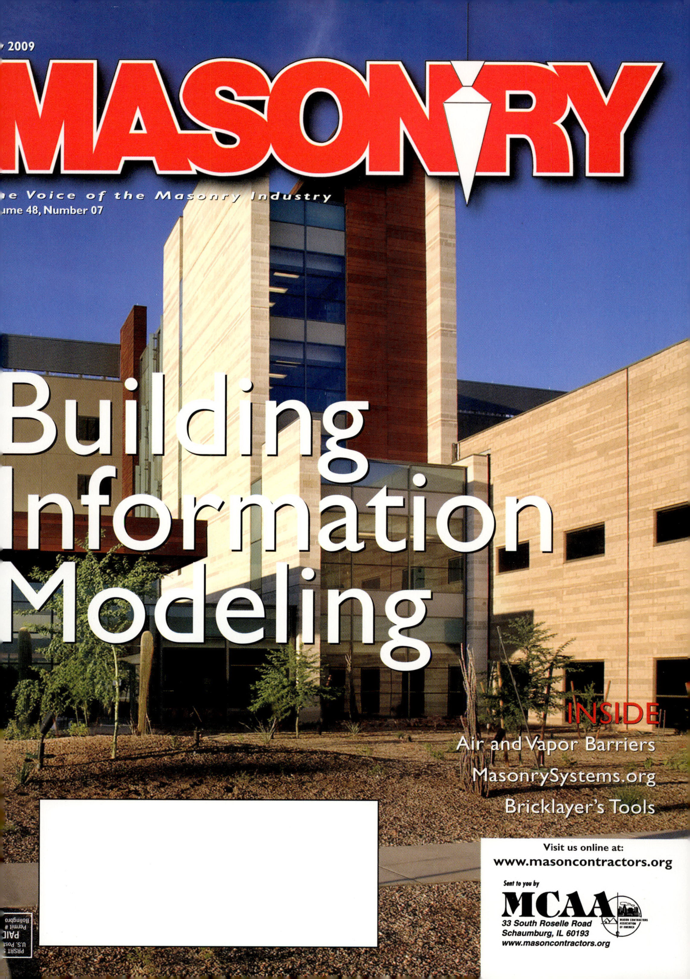 Masonry Magazine July 2009 Page. 1