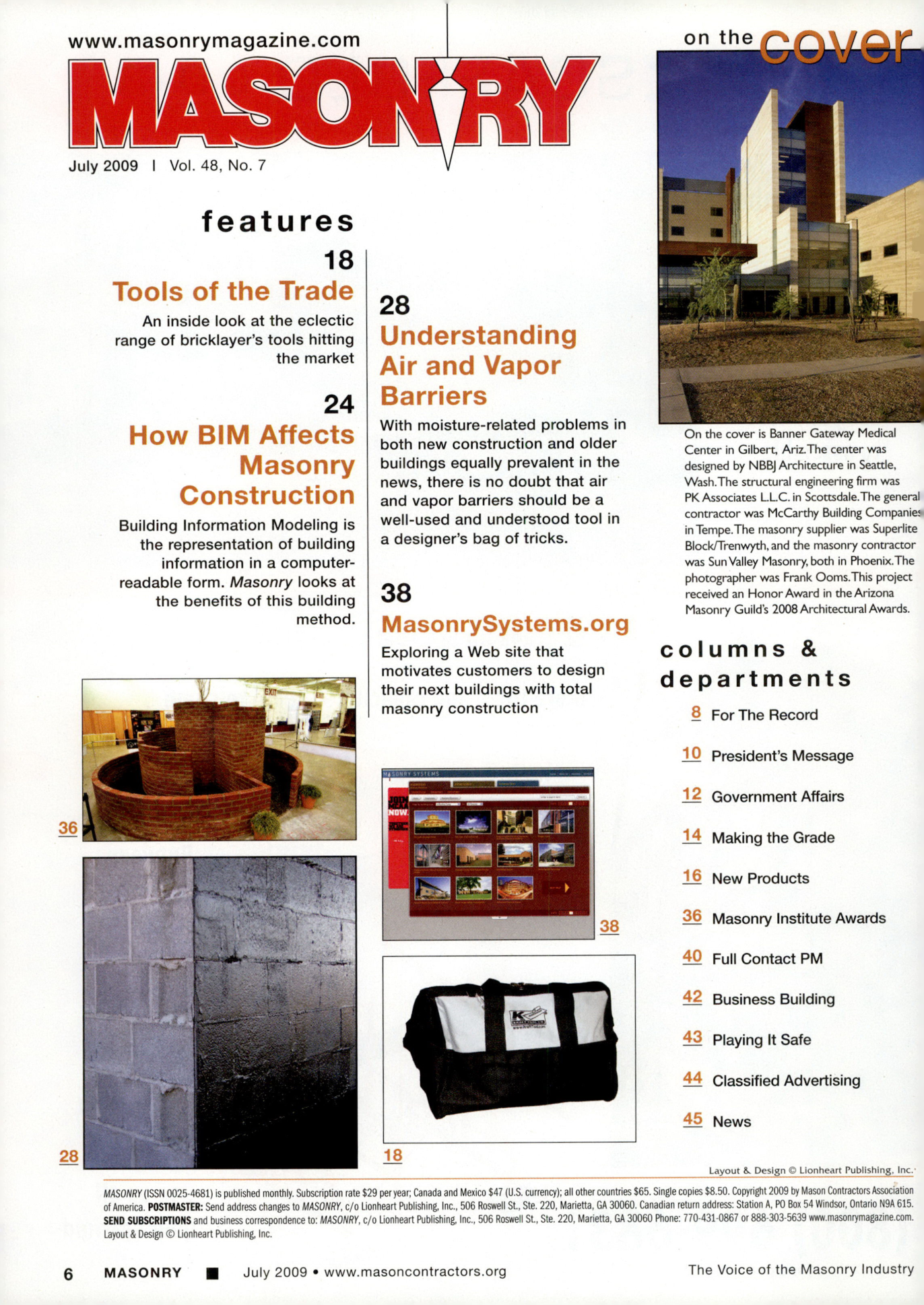 Masonry Magazine July 2009 Page. 8