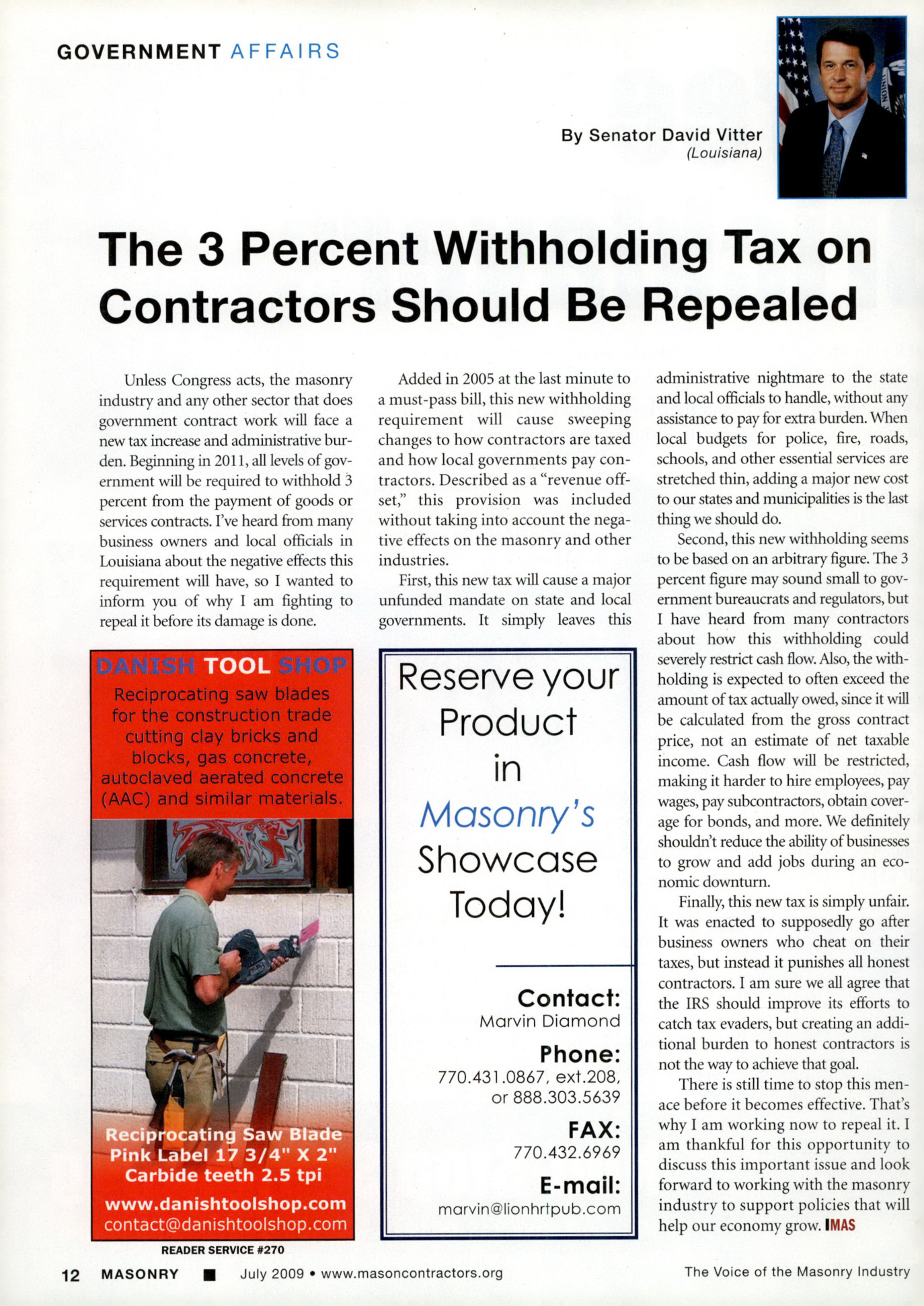 Masonry Magazine July 2009 Page. 14