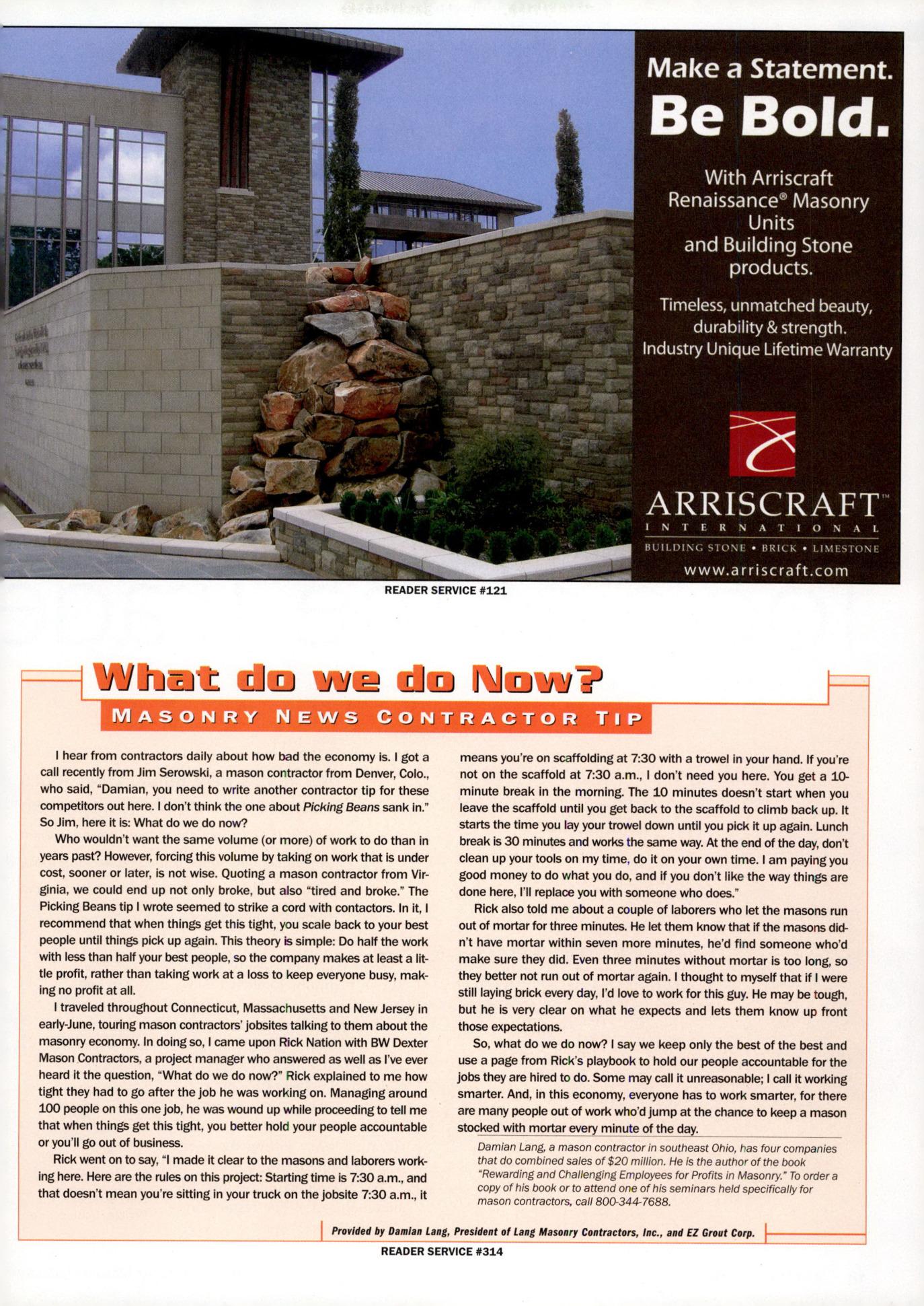 Masonry Magazine July 2009 Page. 19