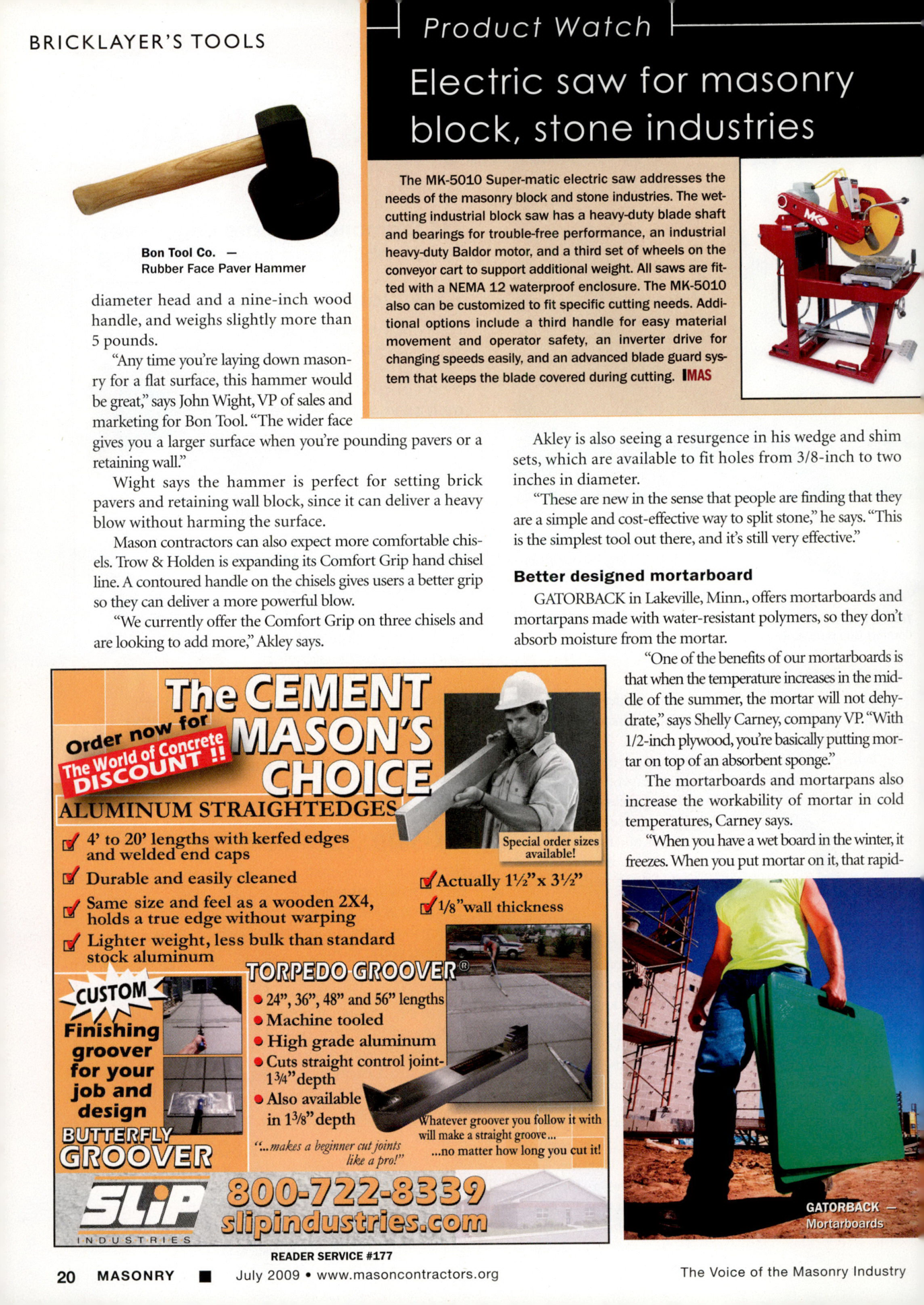 Masonry Magazine July 2009 Page. 22