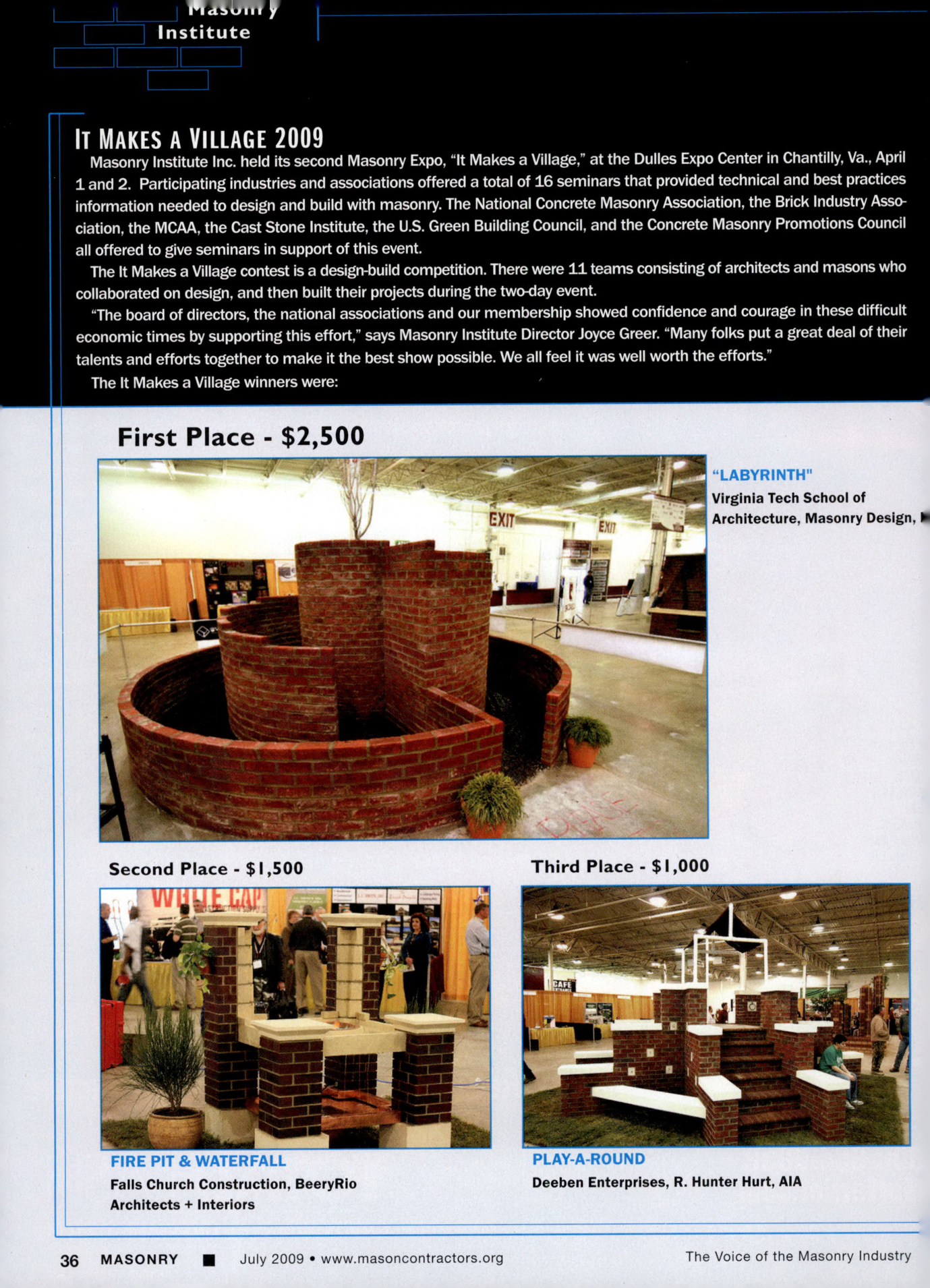 Masonry Magazine July 2009 Page. 38