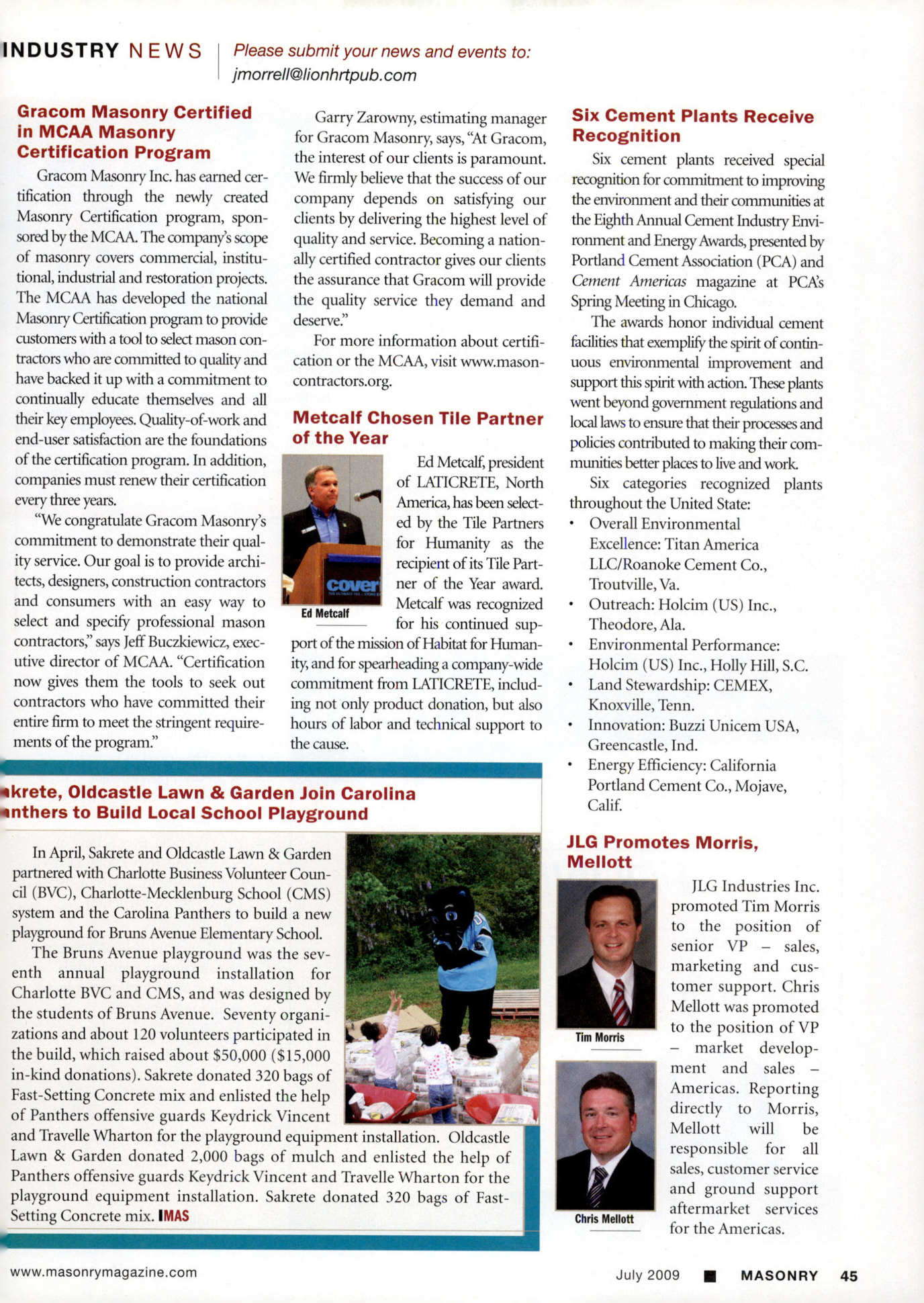 Masonry Magazine July 2009 Page. 47