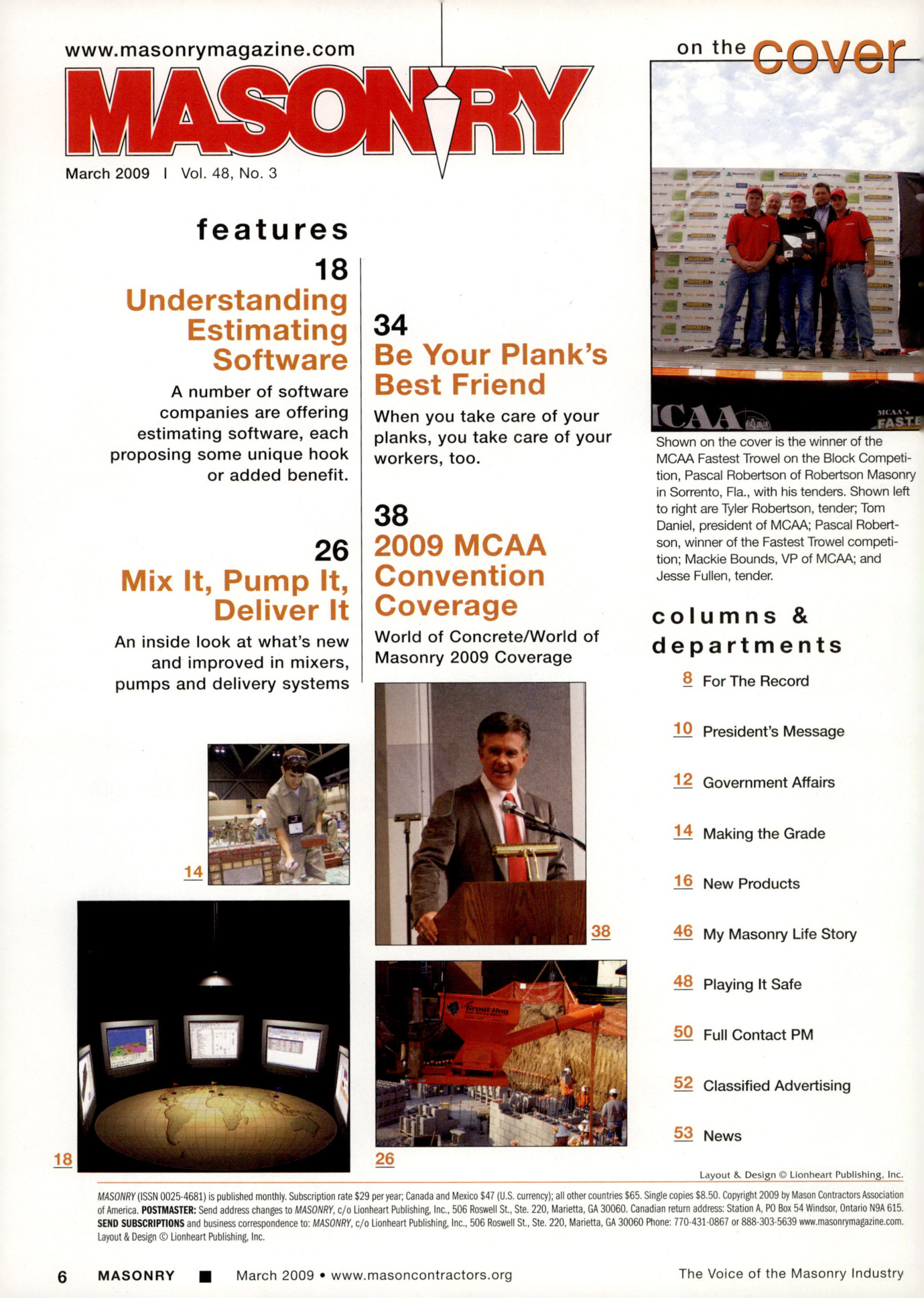 Masonry Magazine March 2009 Page. 8