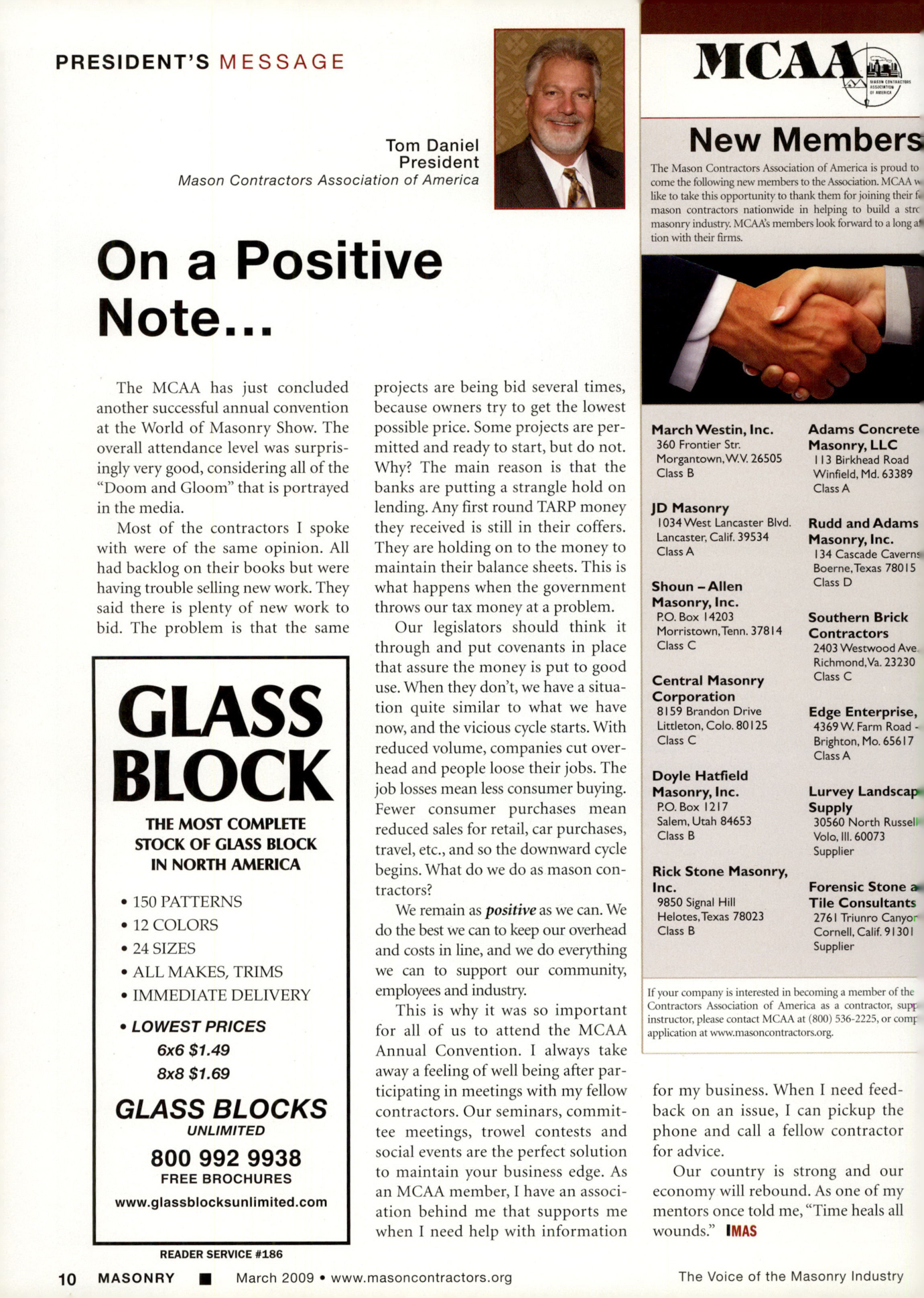 Masonry Magazine March 2009 Page. 12