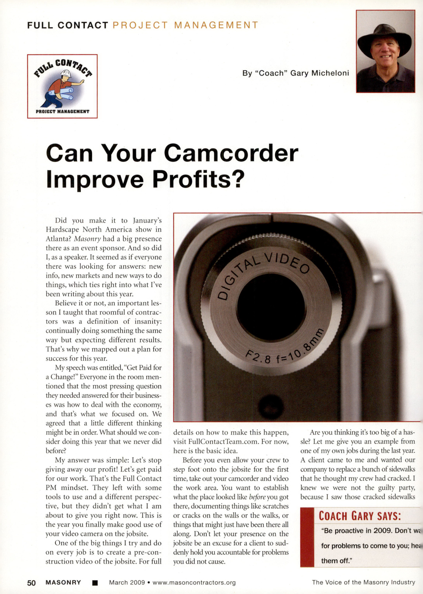 Masonry Magazine March 2009 Page. 54