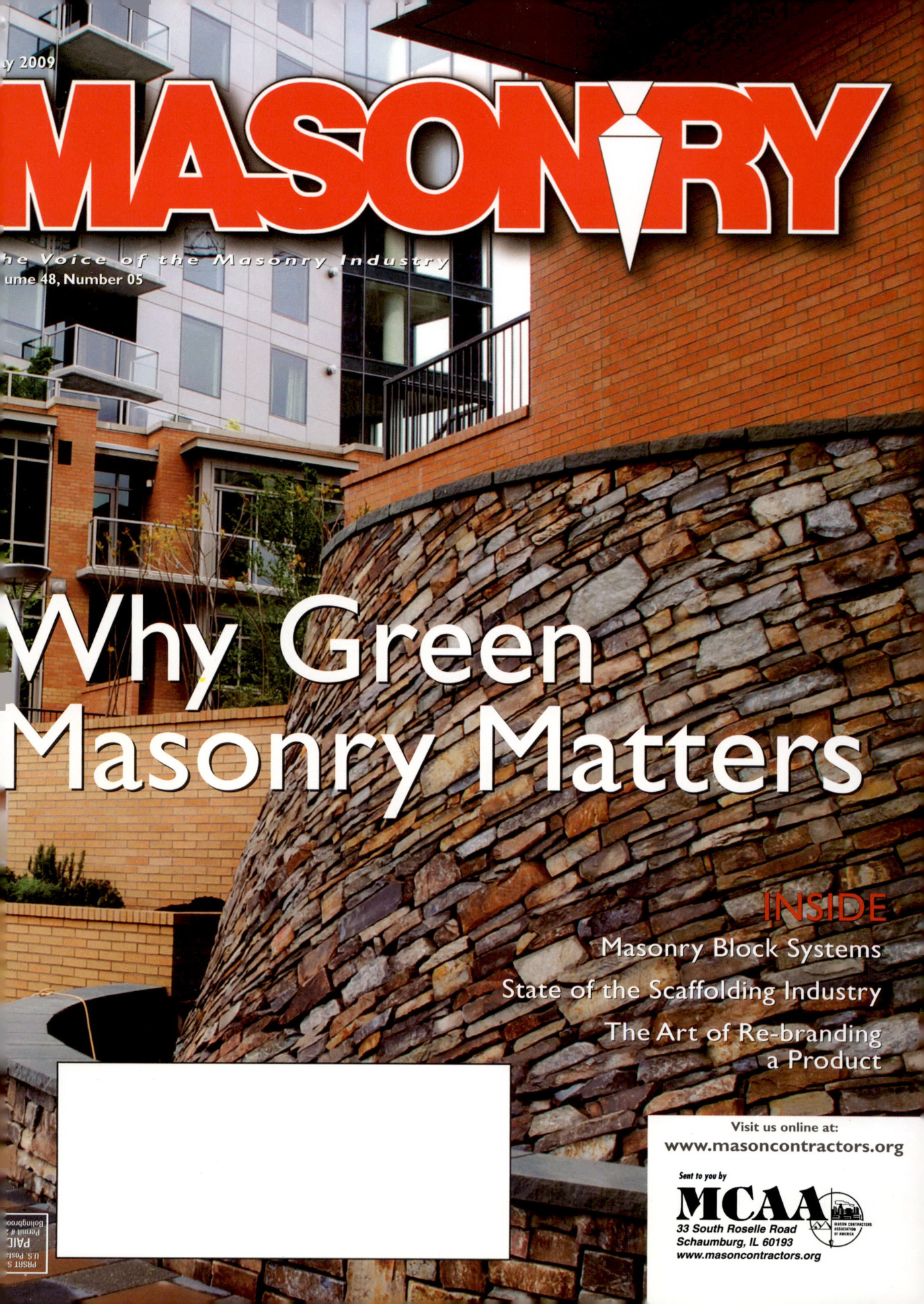 Masonry Magazine May 2009 Page. 1