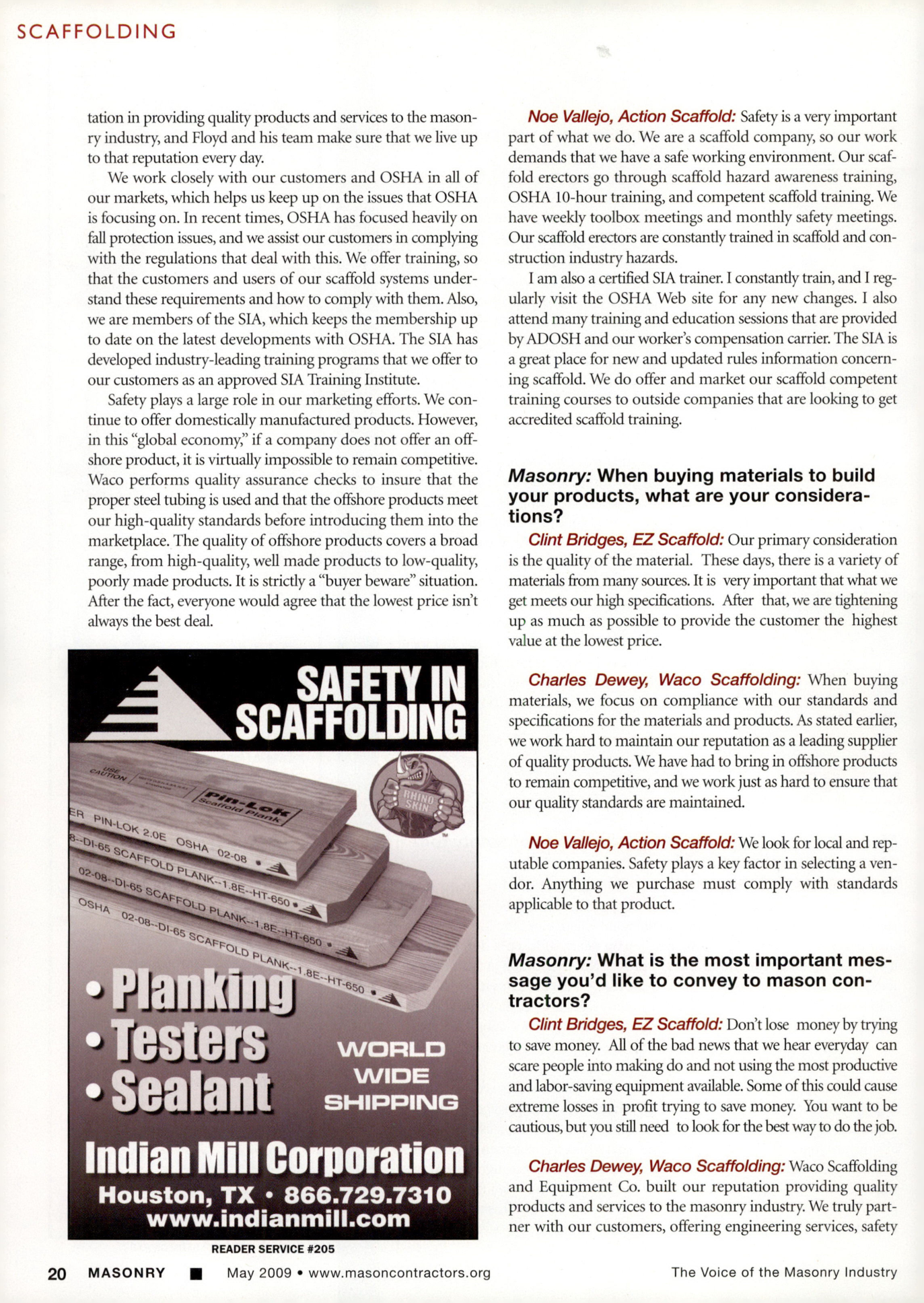 Masonry Magazine May 2009 Page. 22