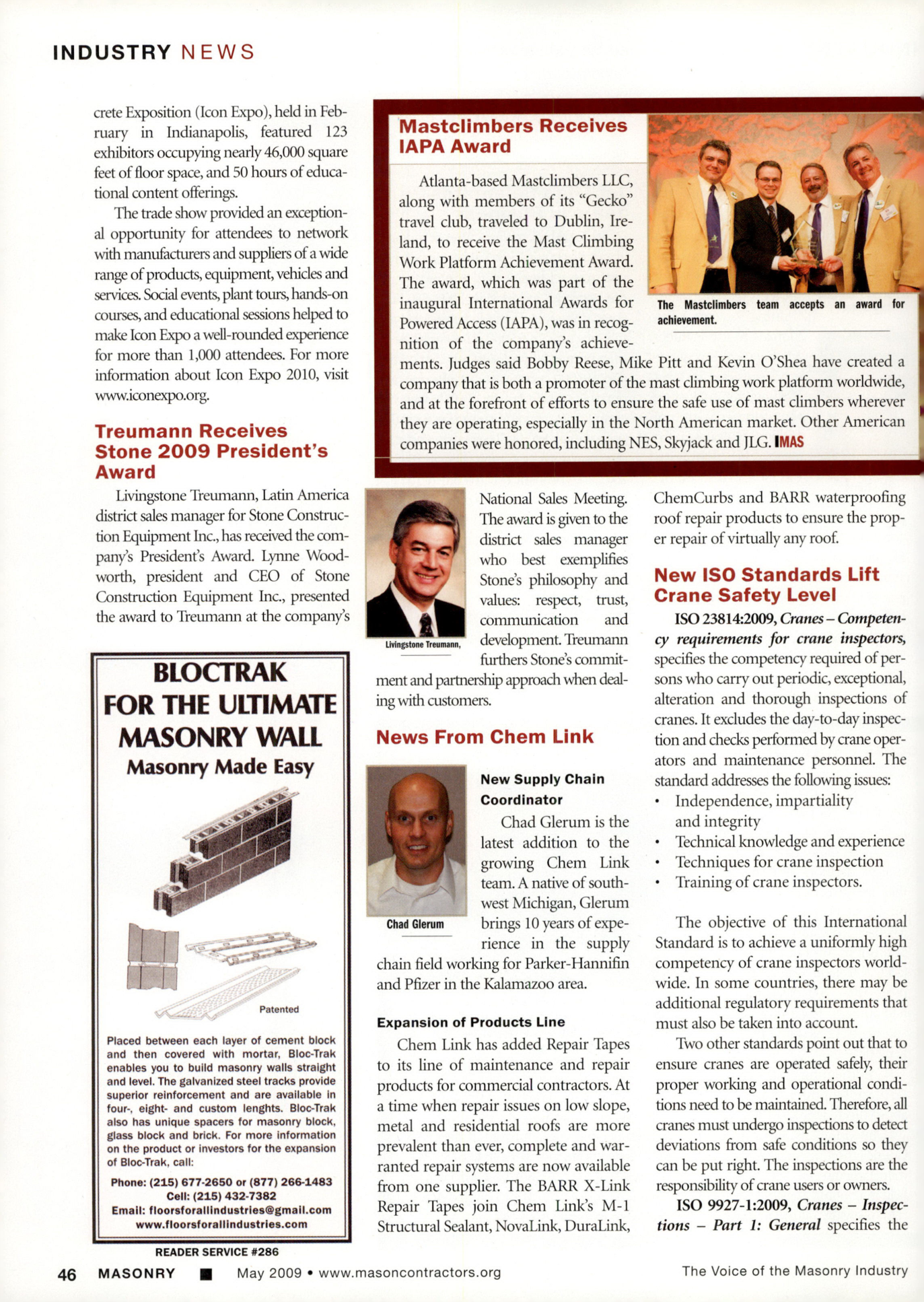 Masonry Magazine May 2009 Page. 48