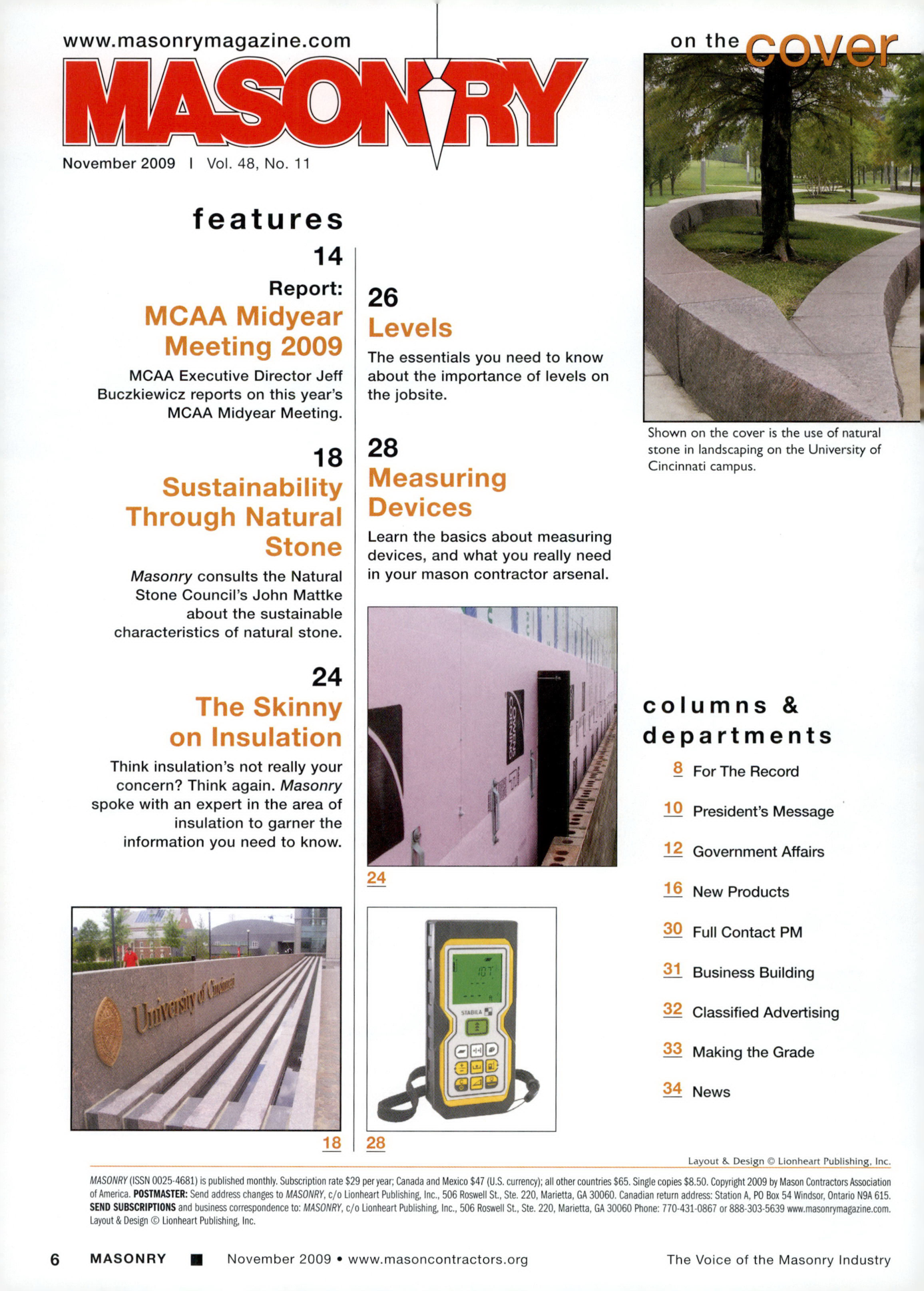 Masonry Magazine November 2009 Page. 8