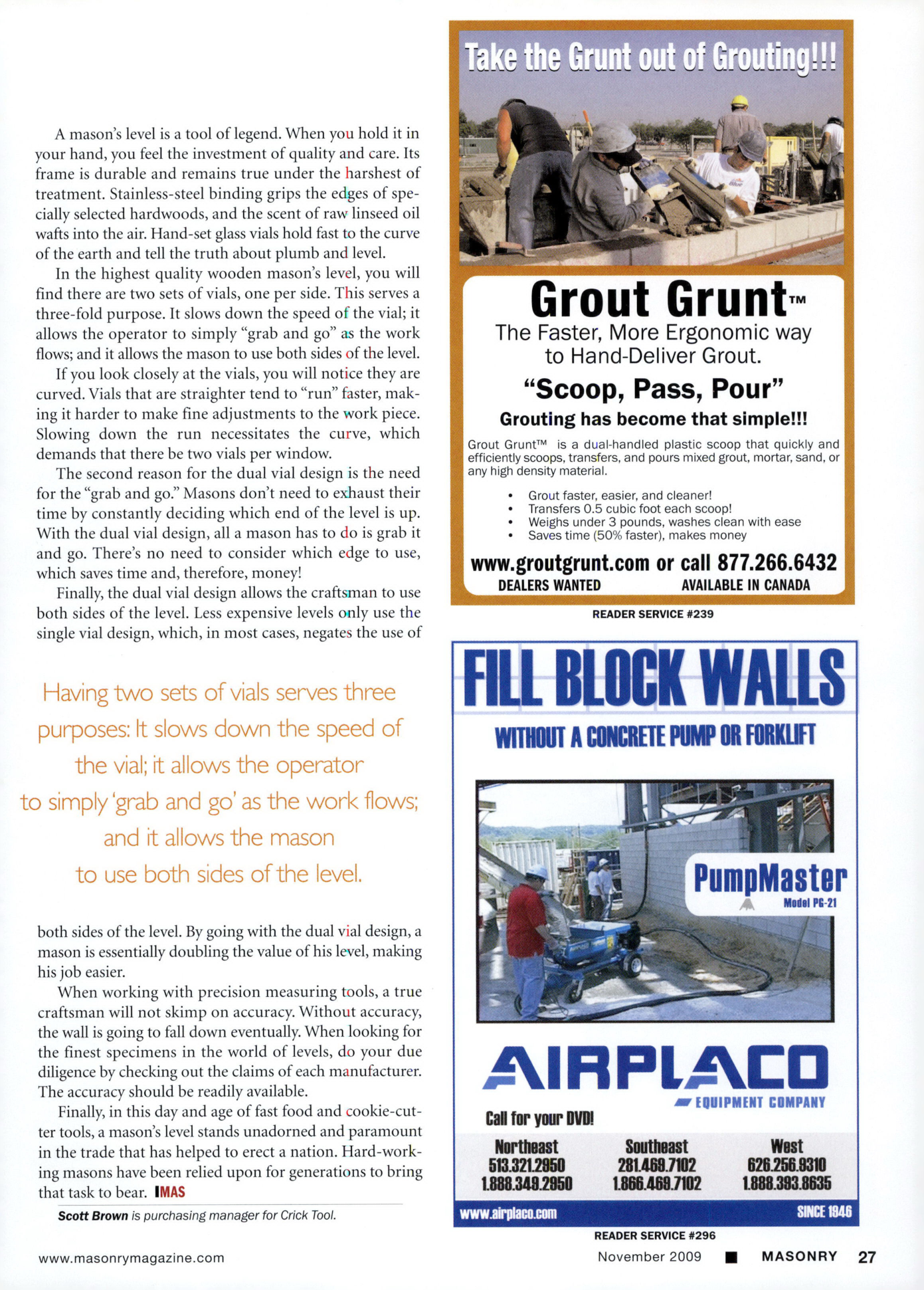 Masonry Magazine November 2009 Page. 29