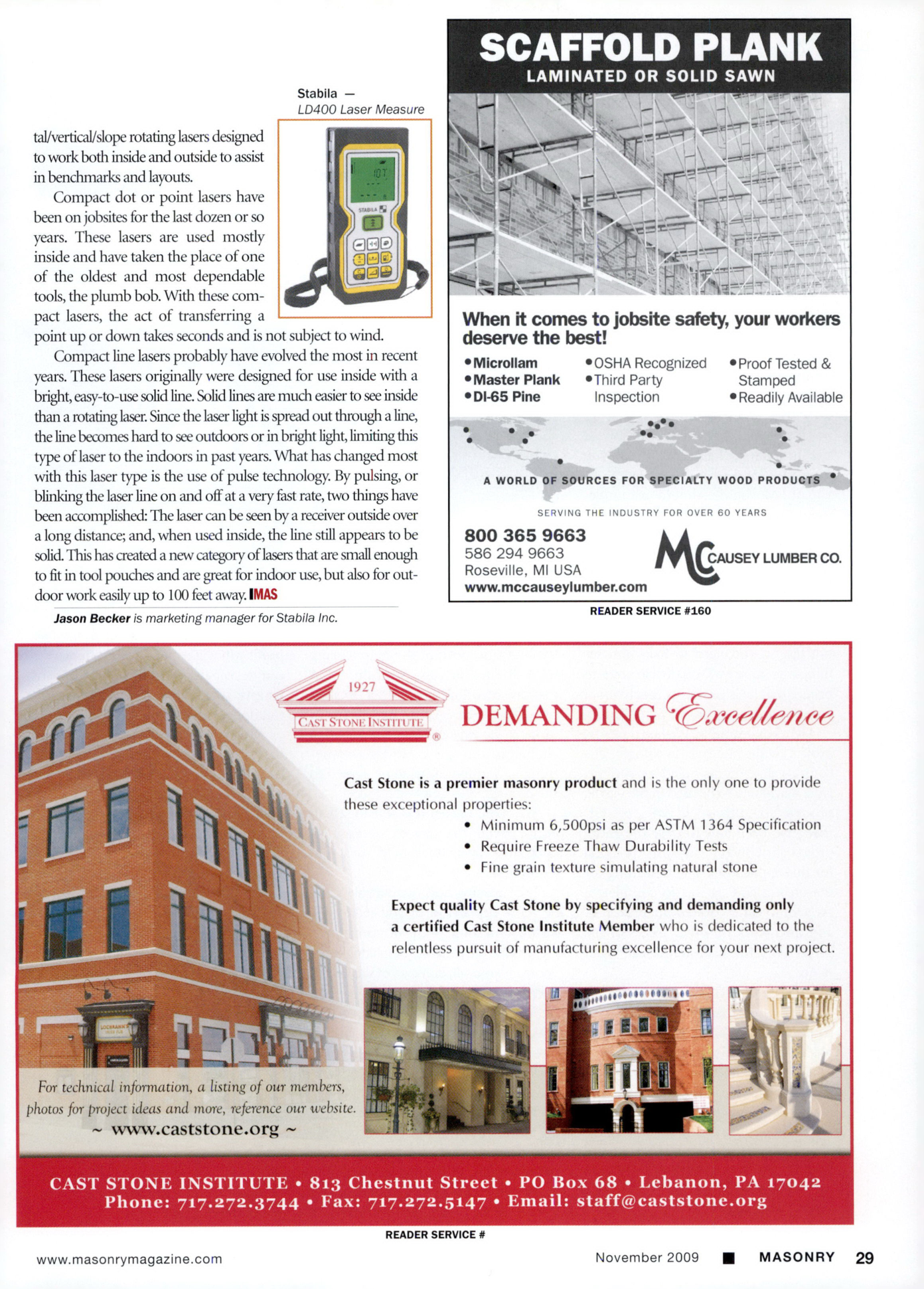 Masonry Magazine November 2009 Page. 31