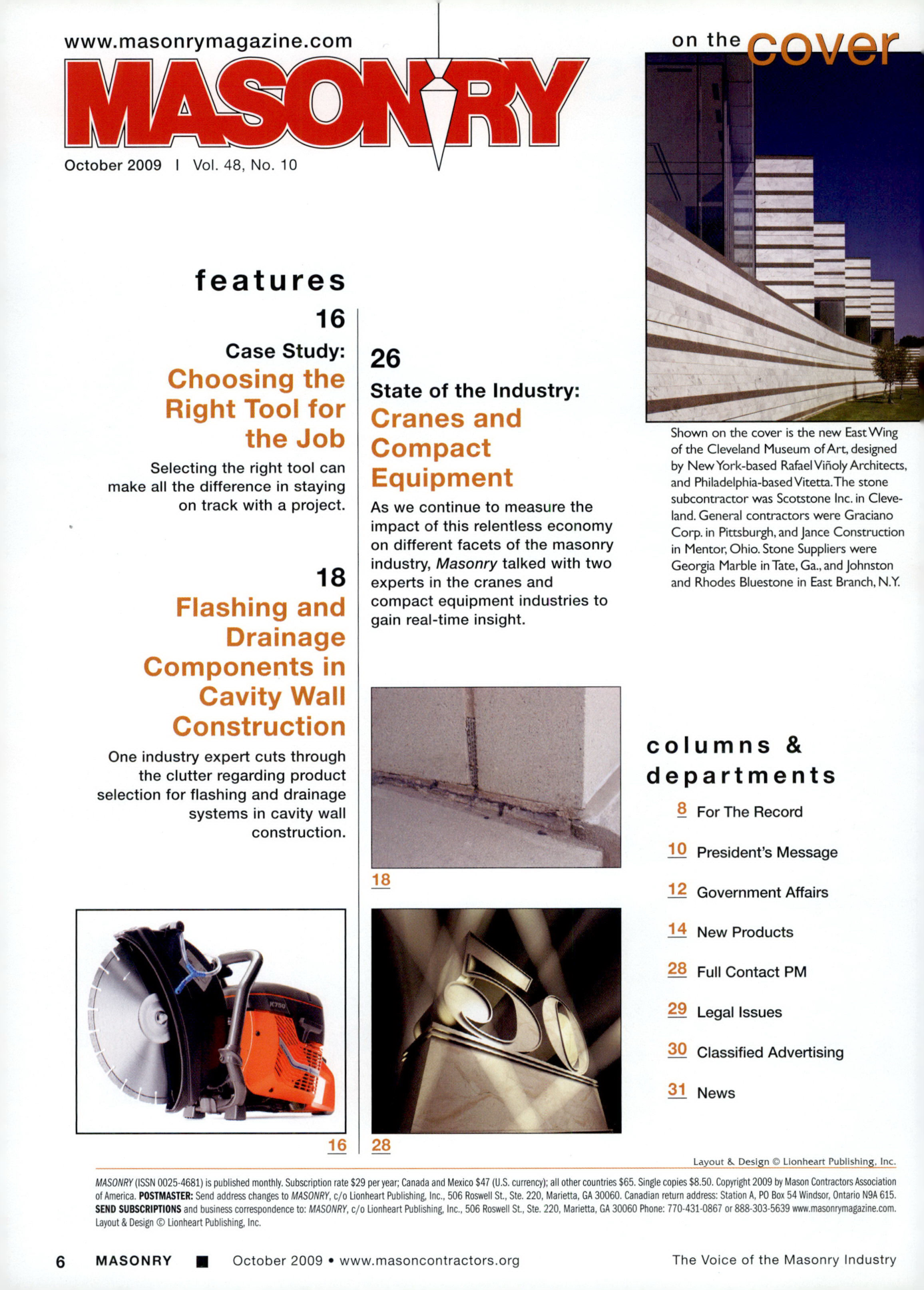 Masonry Magazine October 2009 Page. 8
