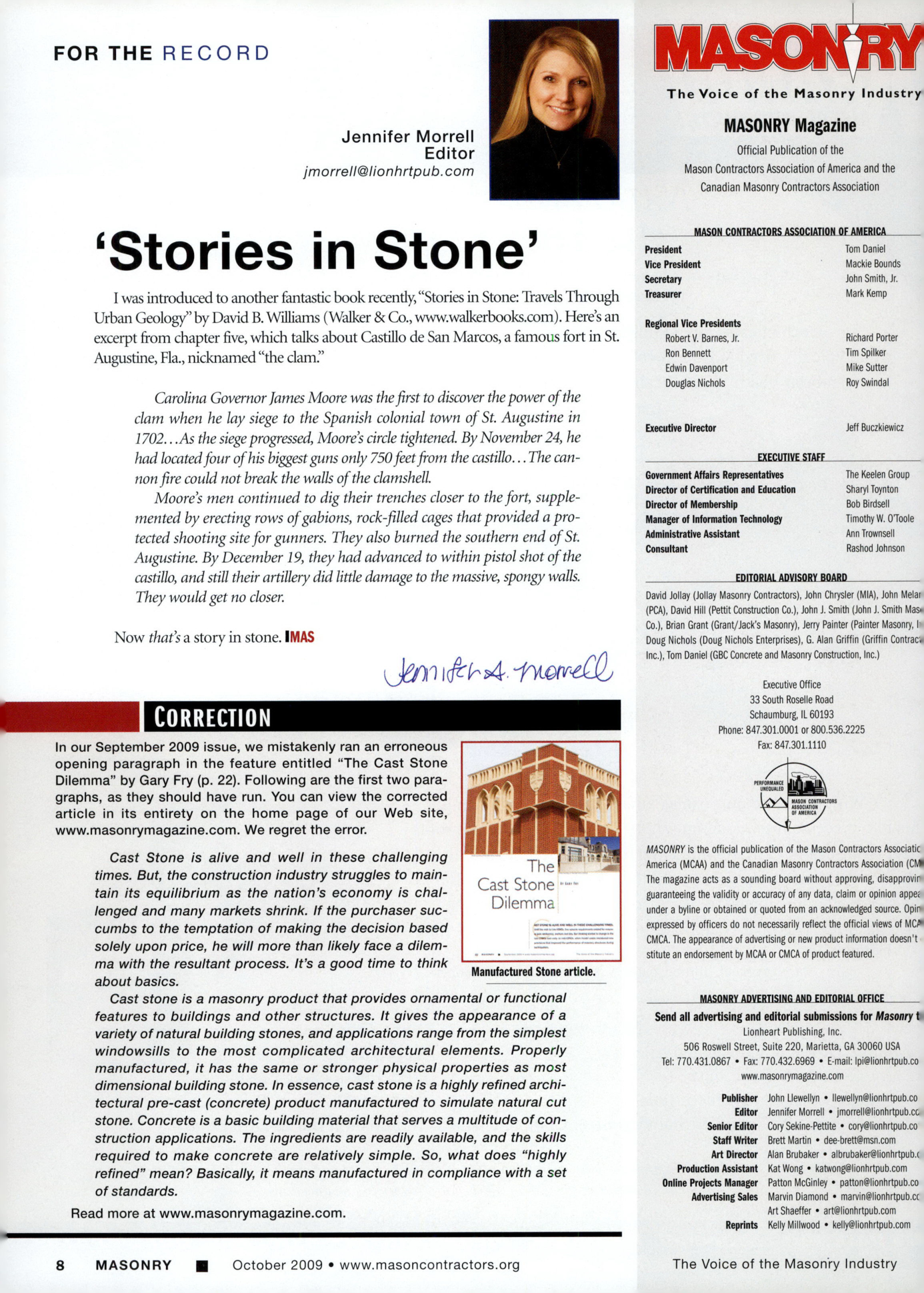 Masonry Magazine October 2009 Page. 10