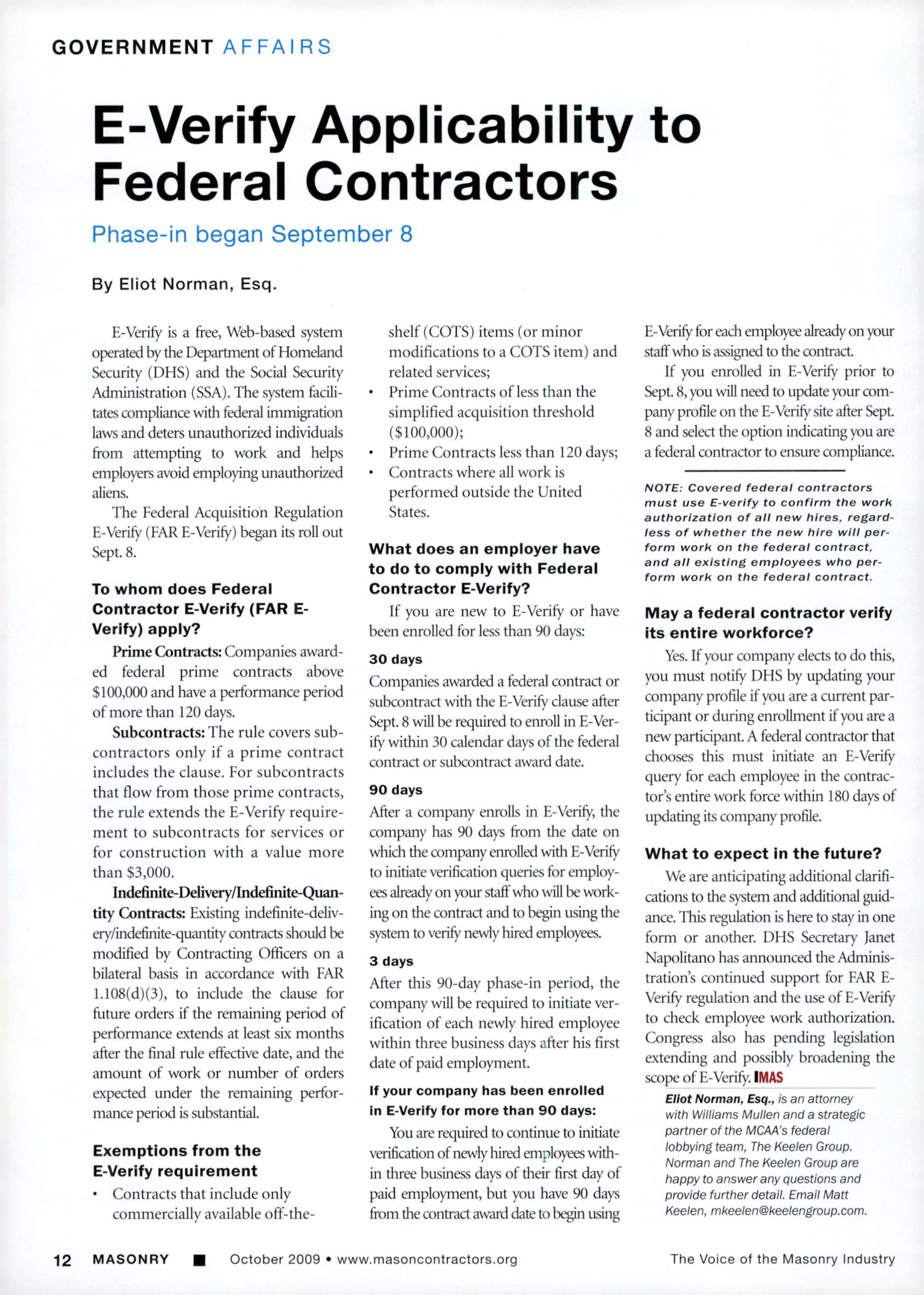Masonry Magazine October 2009 Page. 14