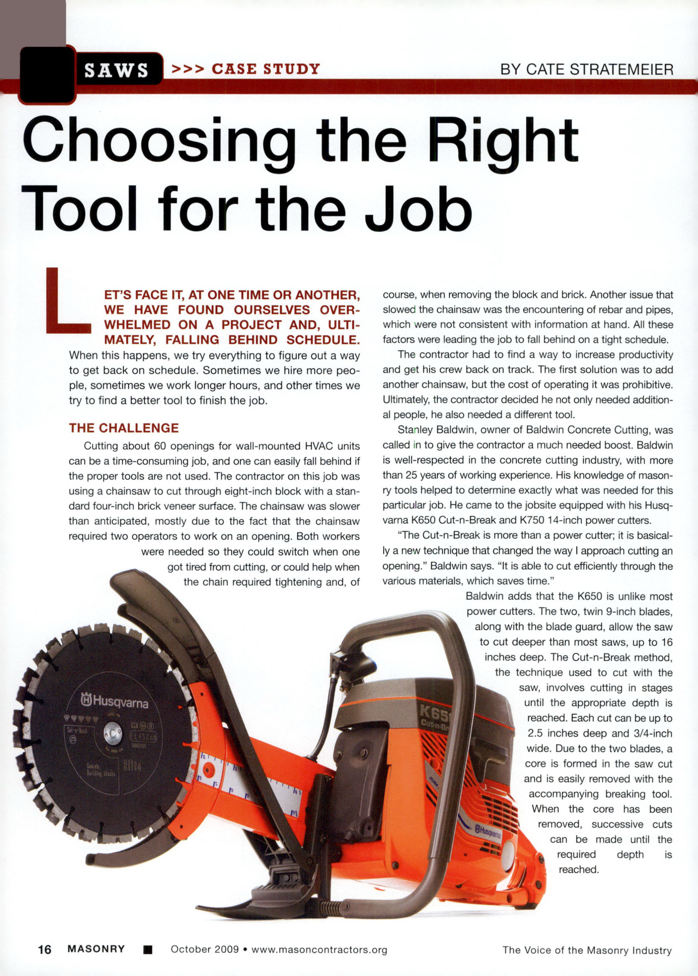 Masonry Magazine October 2009 Page. 18