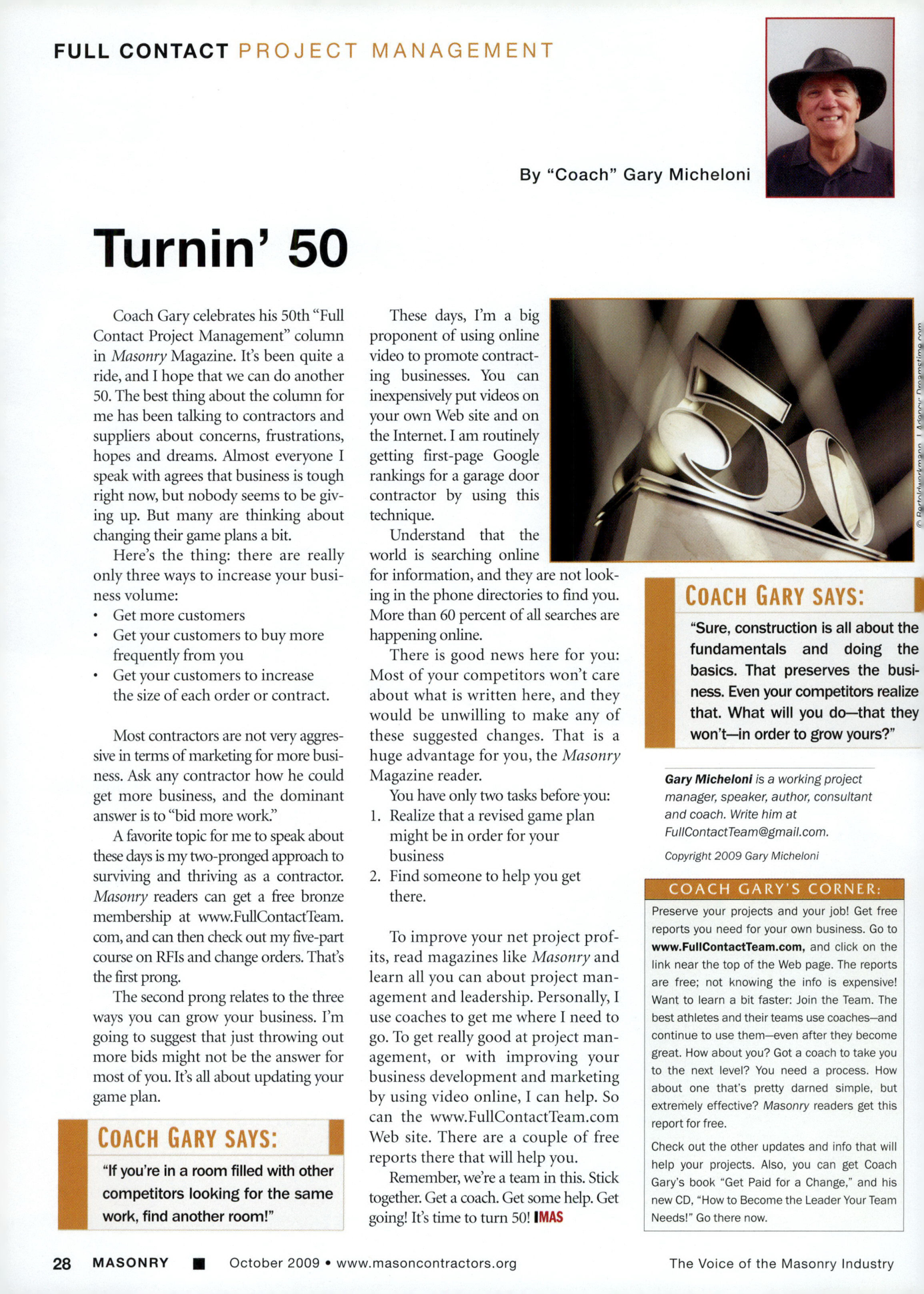 Masonry Magazine October 2009 Page. 30