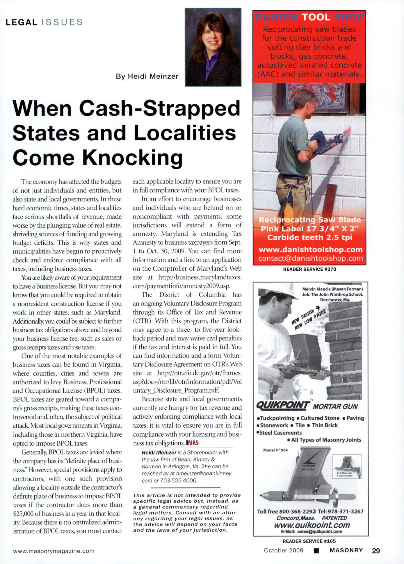 Masonry Magazine October 2009 Page. 31