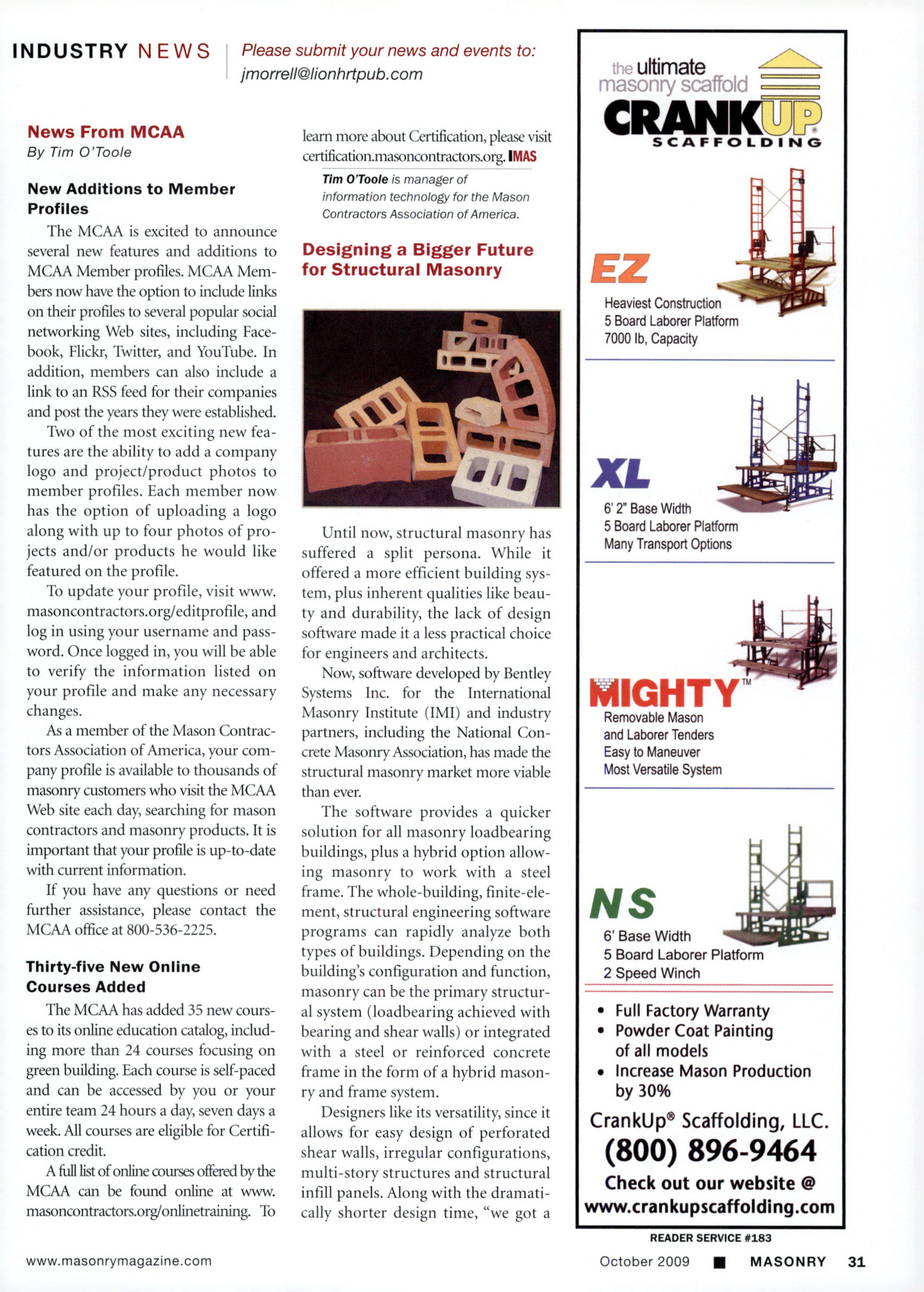 Masonry Magazine October 2009 Page. 33
