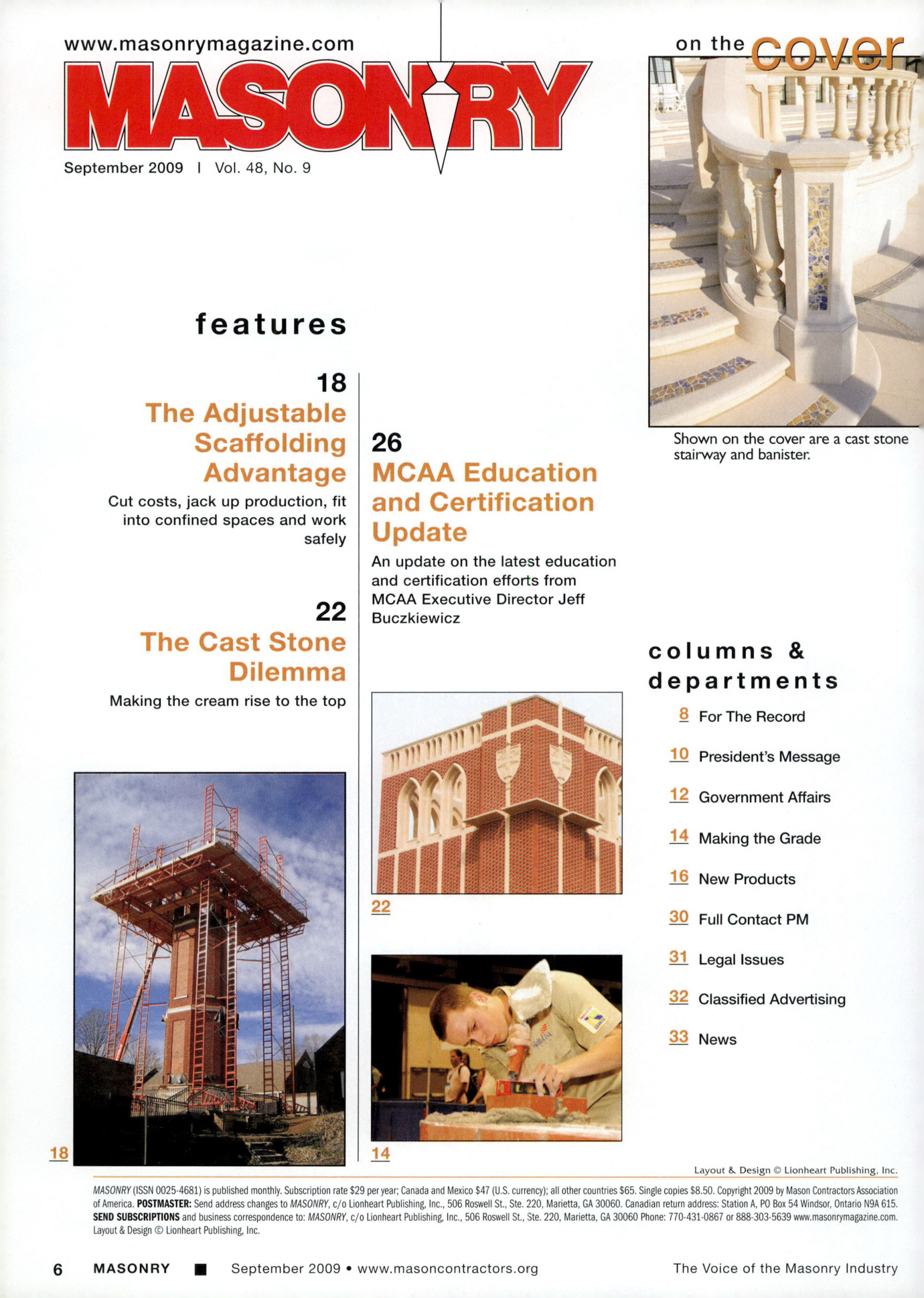 Masonry Magazine September 2009 Page. 8