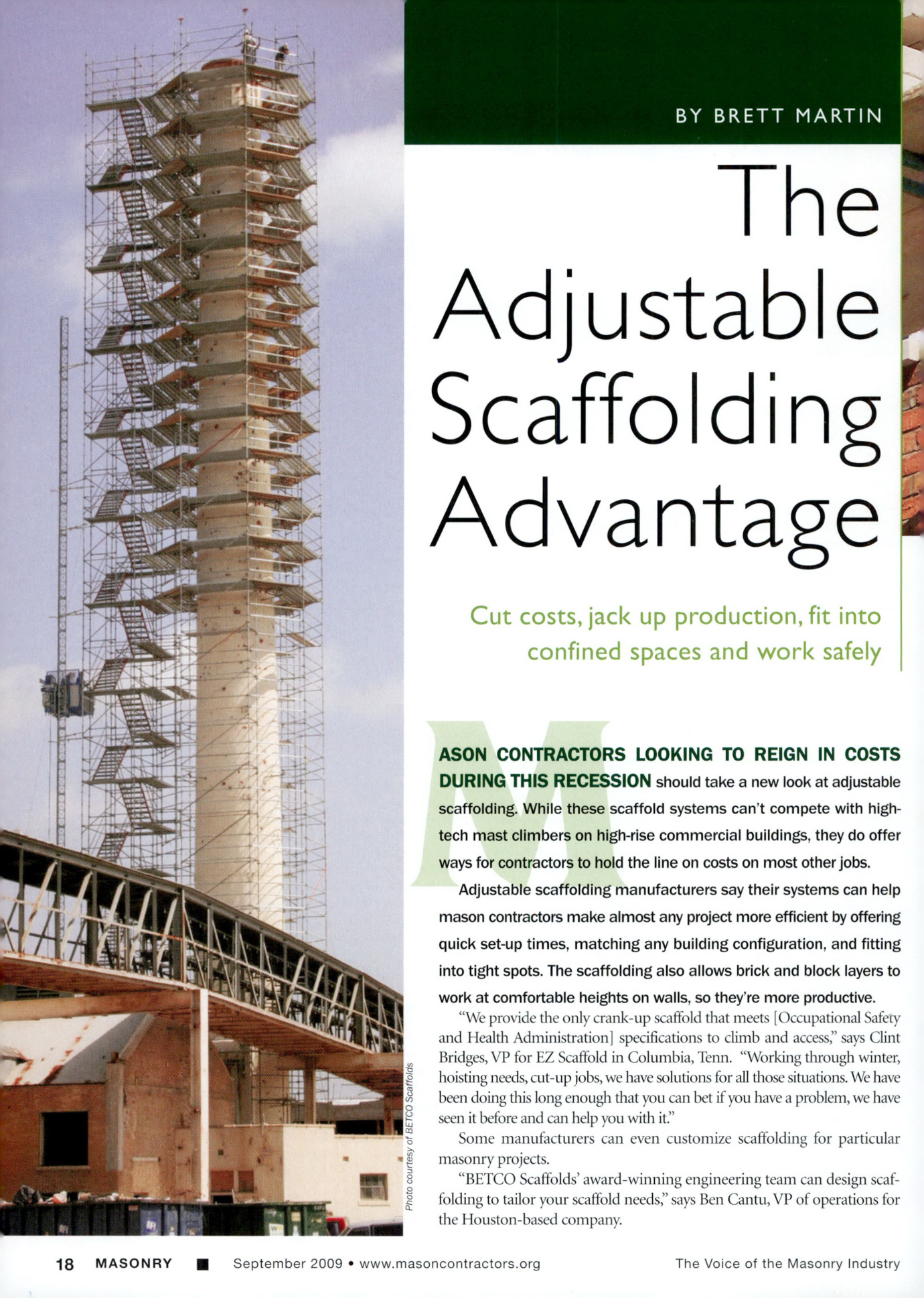 Masonry Magazine September 2009 Page. 20