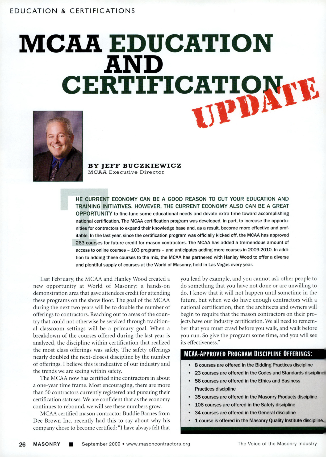 Masonry Magazine September 2009 Page. 28