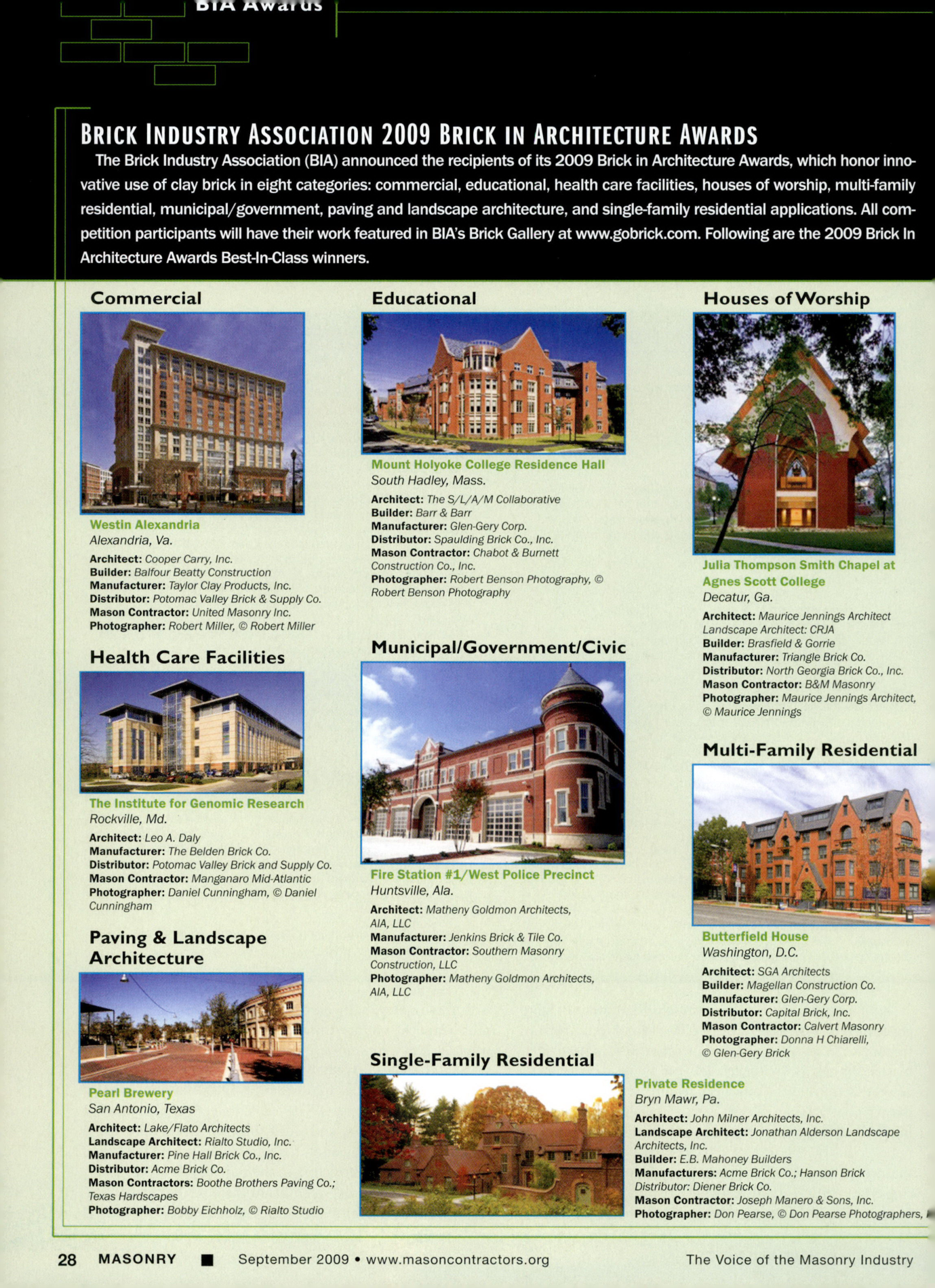 Masonry Magazine September 2009 Page. 30