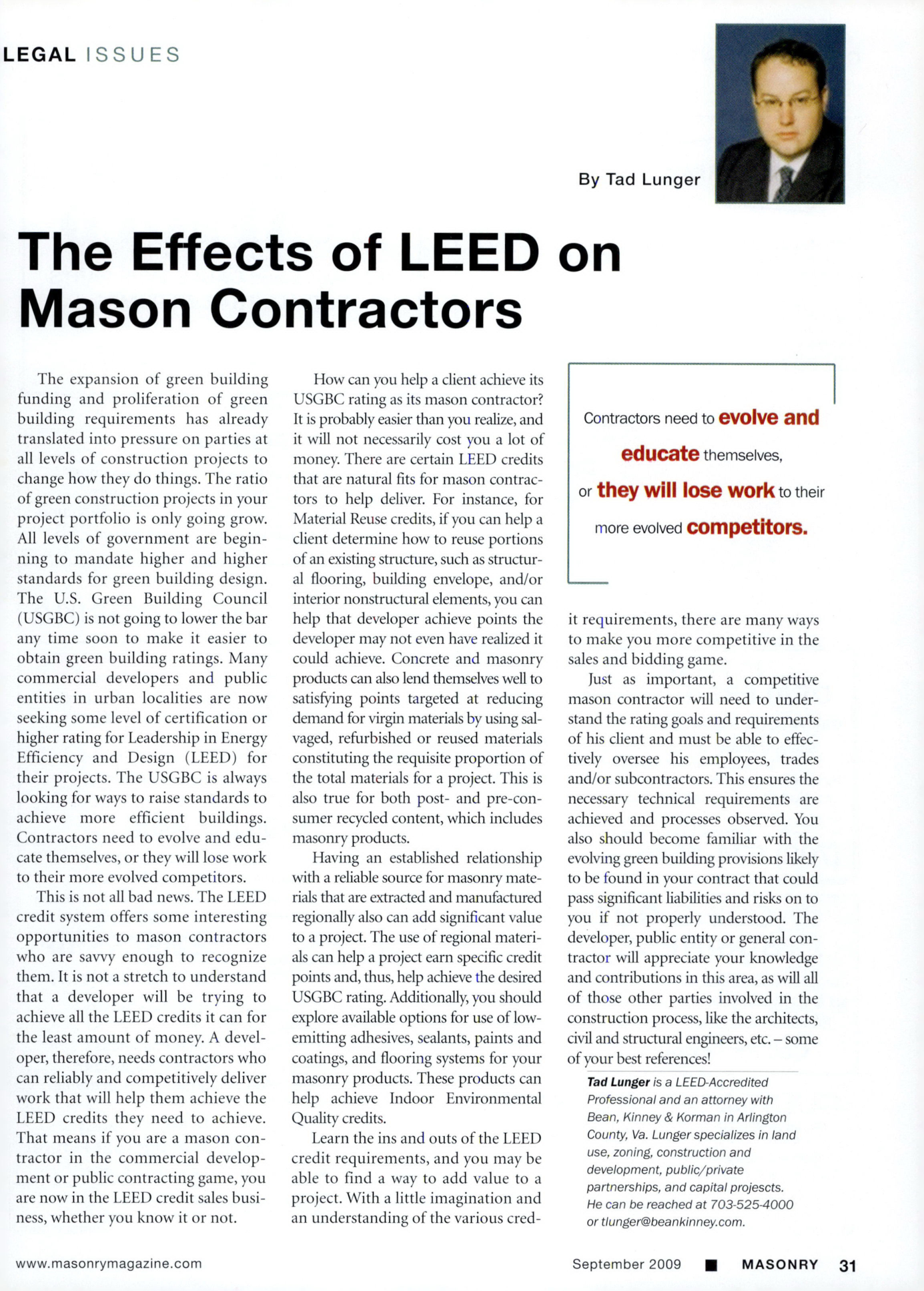 Masonry Magazine September 2009 Page. 33