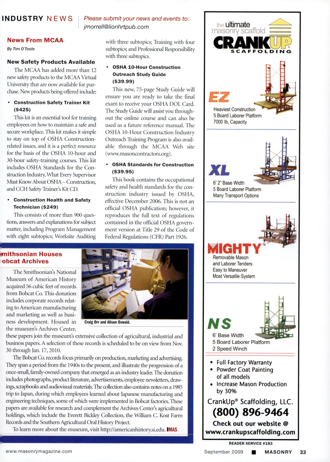 Masonry Magazine September 2009 Page. 35