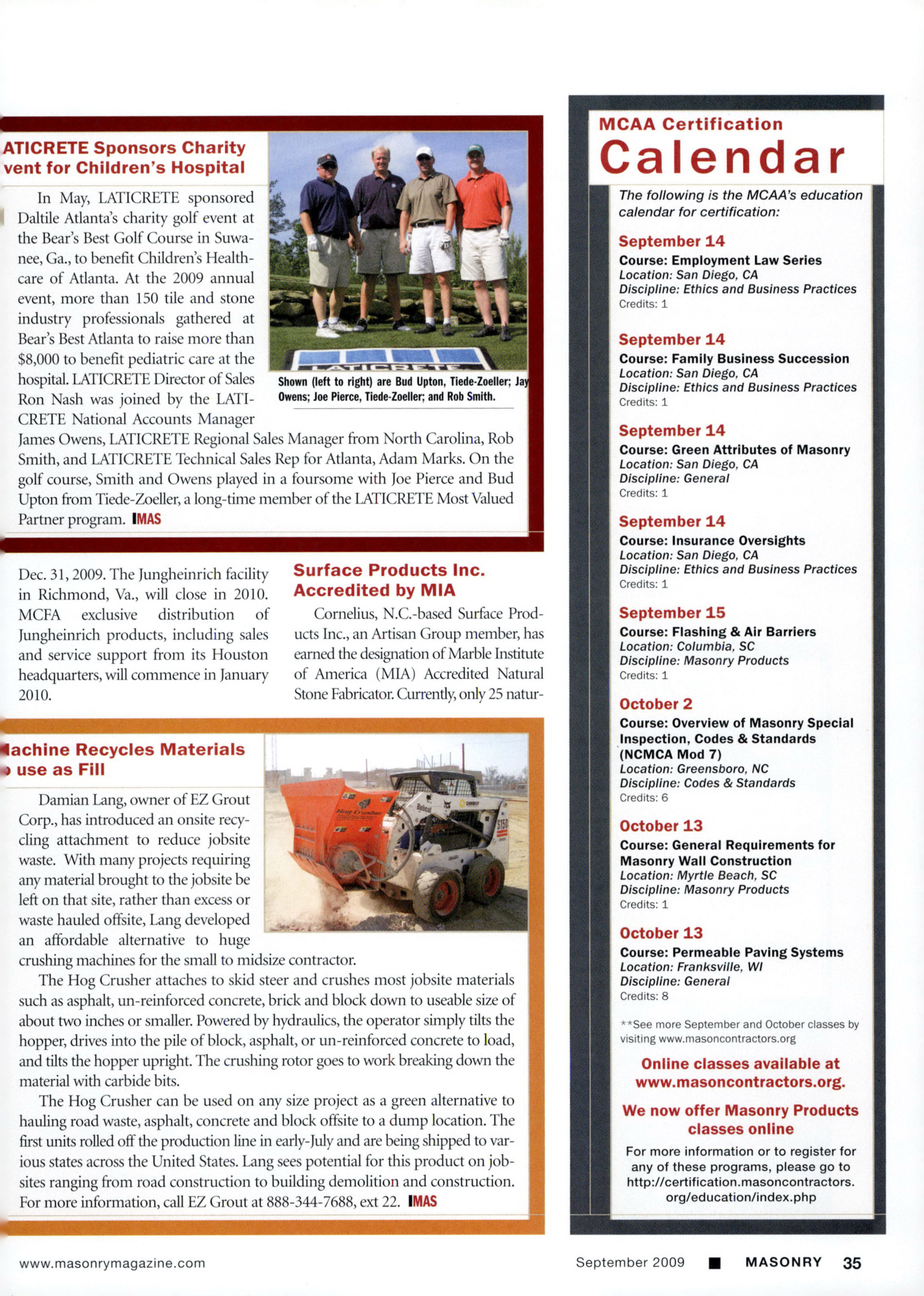 Masonry Magazine September 2009 Page. 37
