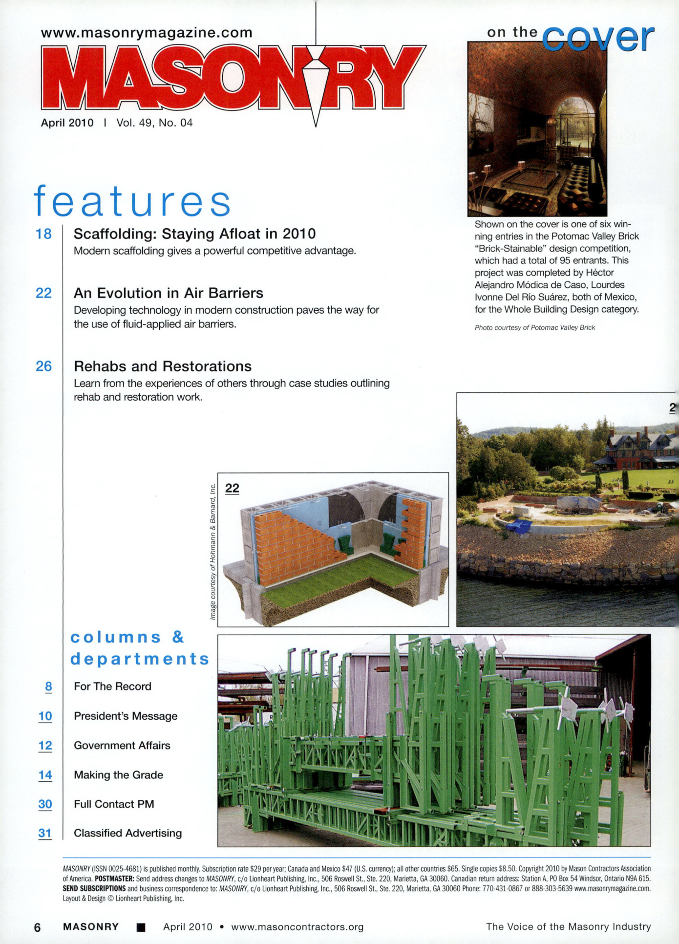 Masonry Magazine April 2010 Page. 8