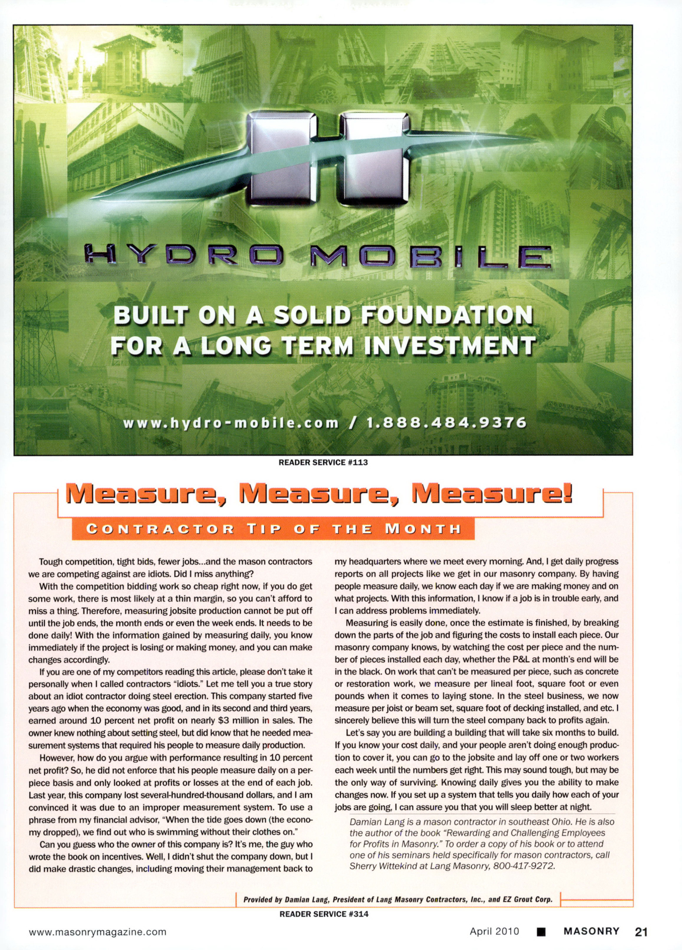 Masonry Magazine April 2010 Page. 23