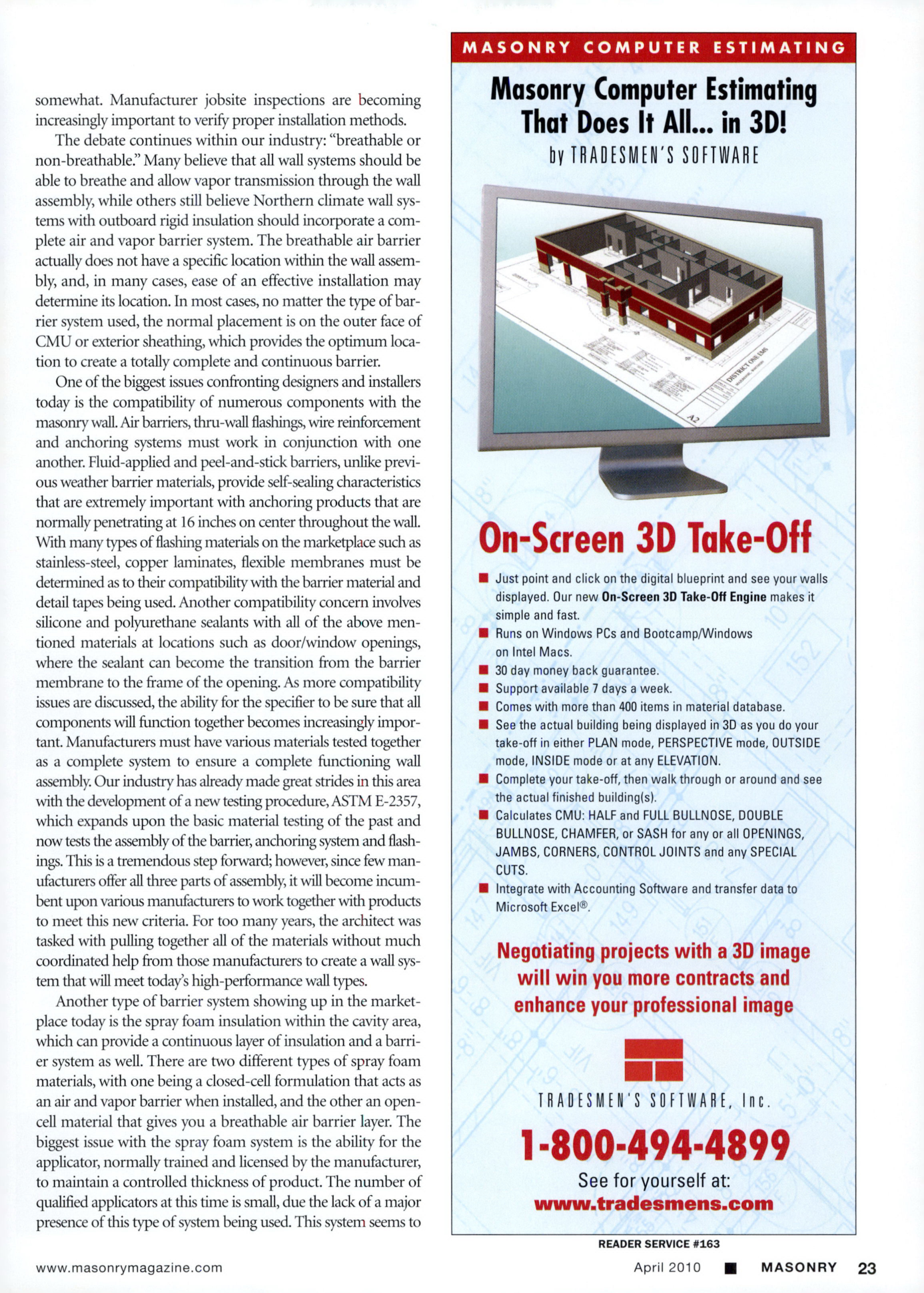 Masonry Magazine April 2010 Page. 25