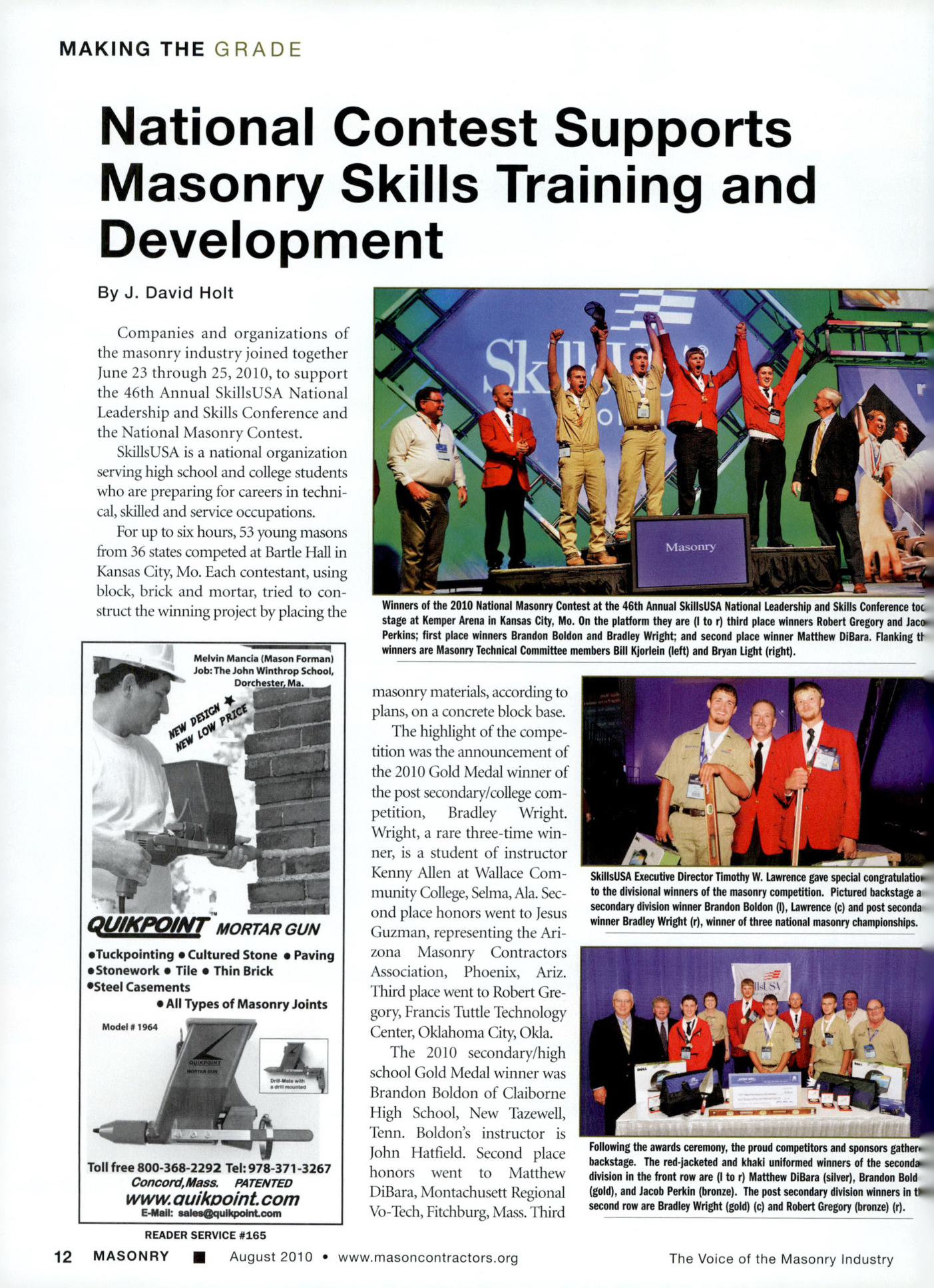 Masonry Magazine August 2010 Page. 14