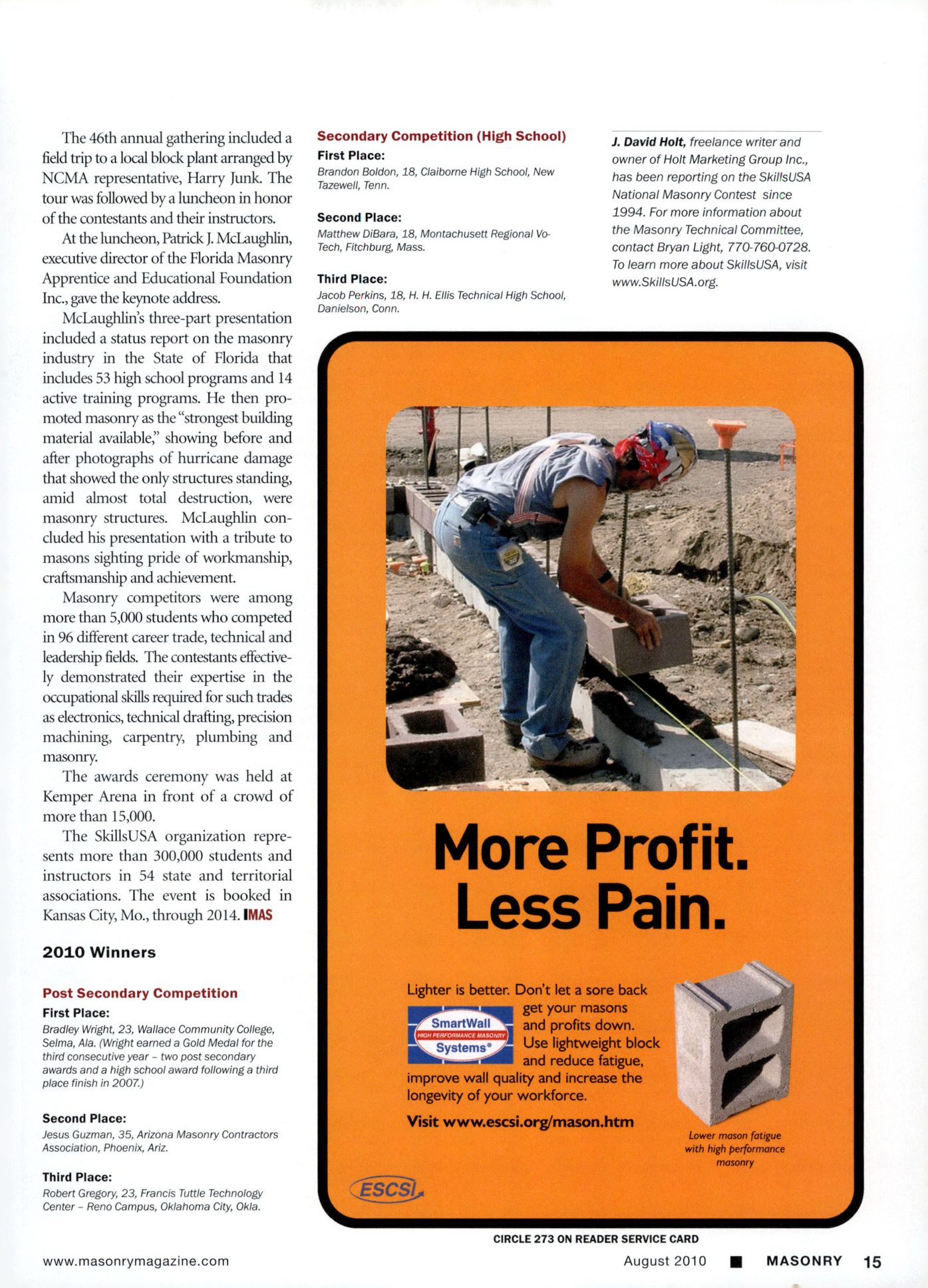 Masonry Magazine August 2010 Page. 17