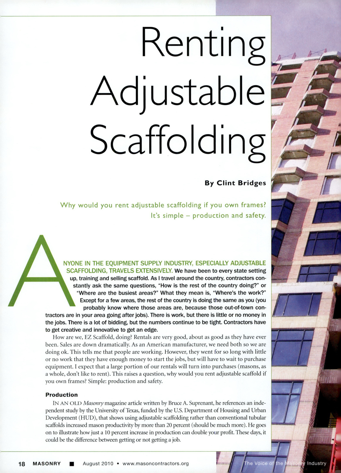 Masonry Magazine August 2010 Page. 20