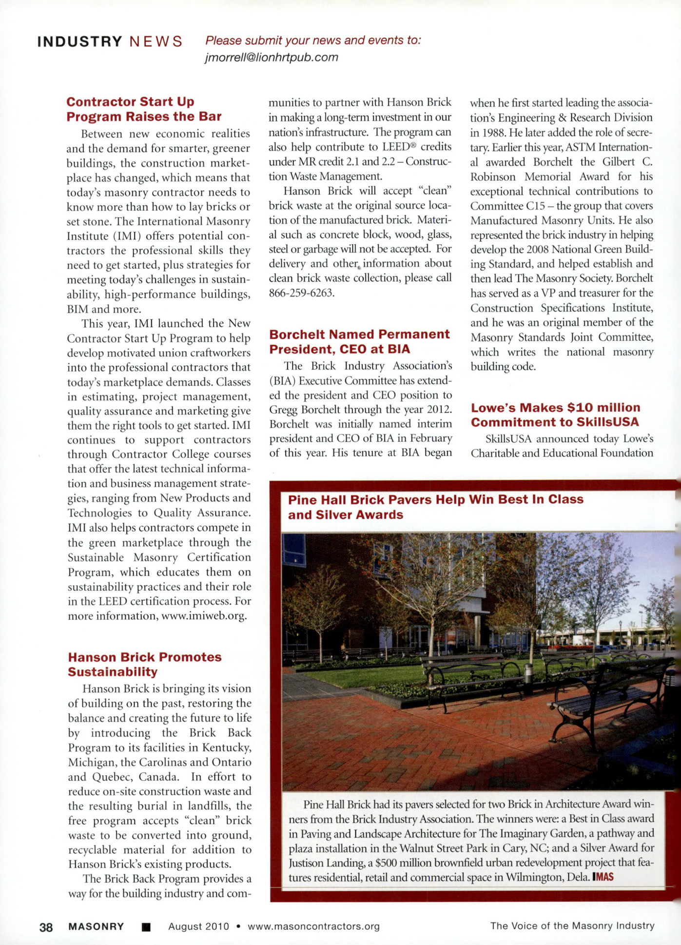 Masonry Magazine August 2010 Page. 40