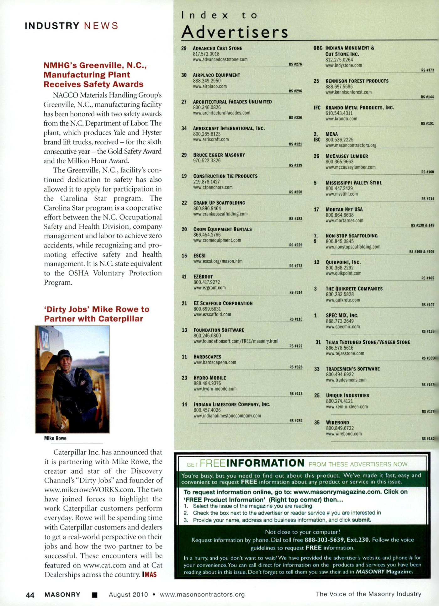 Masonry Magazine August 2010 Page. 46