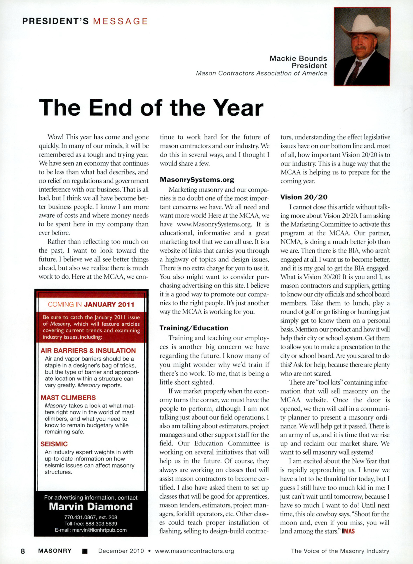 Masonry Magazine December 2010 Page. 10