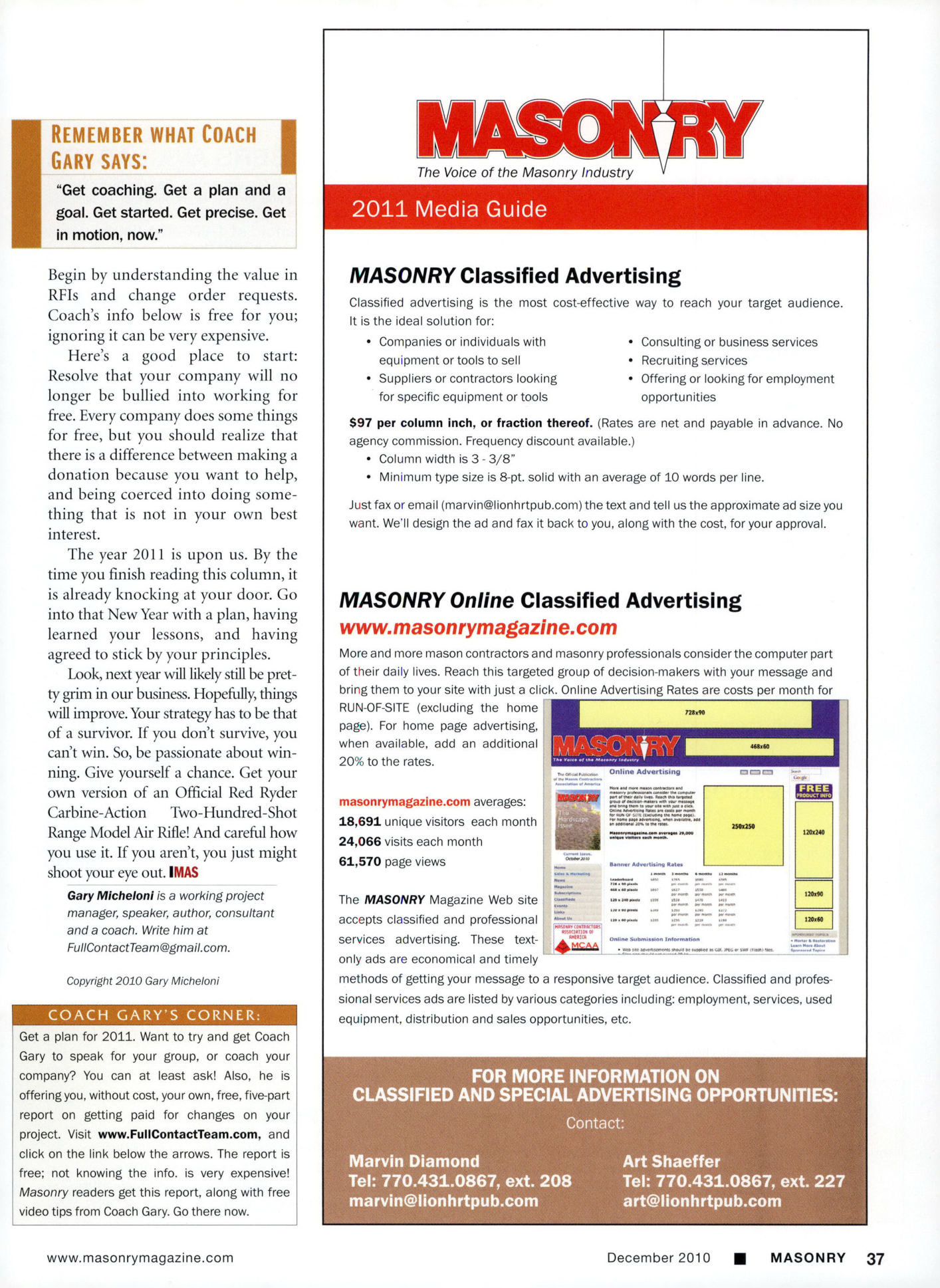 Masonry Magazine December 2010 Page. 39