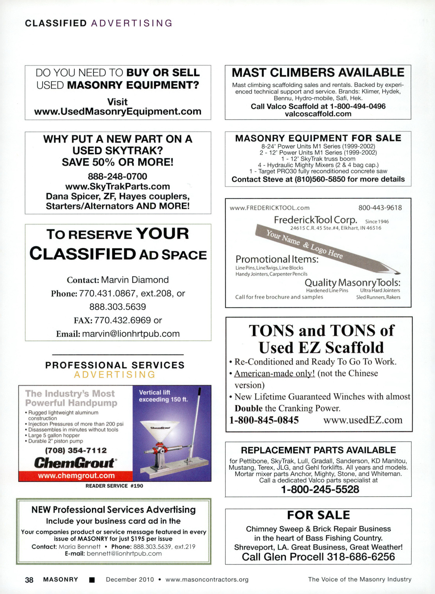 Masonry Magazine December 2010 Page. 40