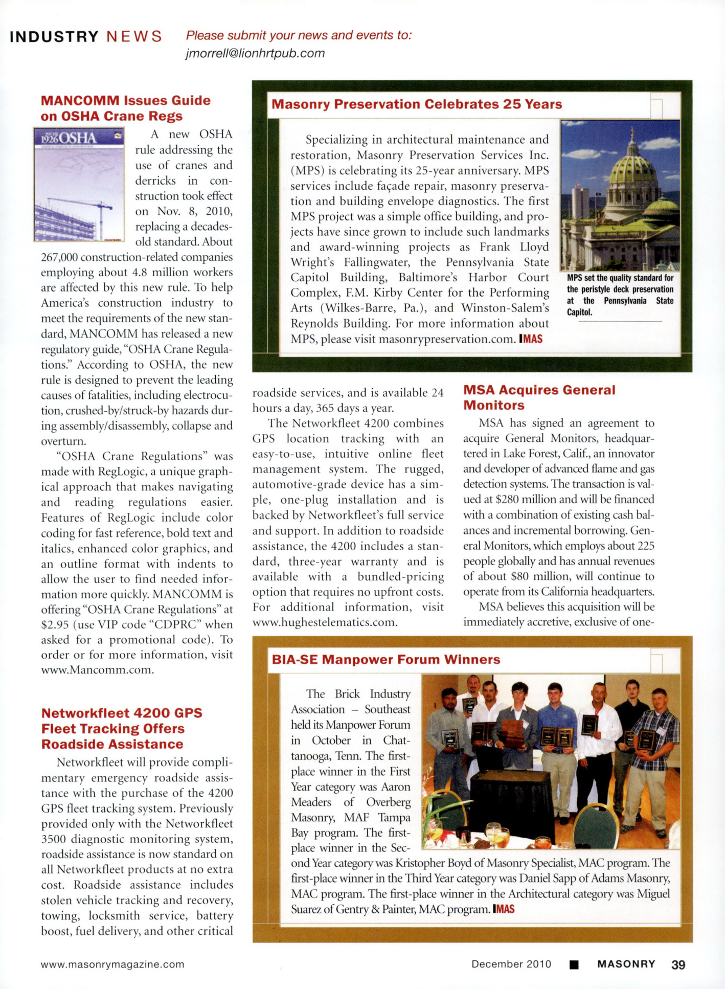 Masonry Magazine December 2010 Page. 41