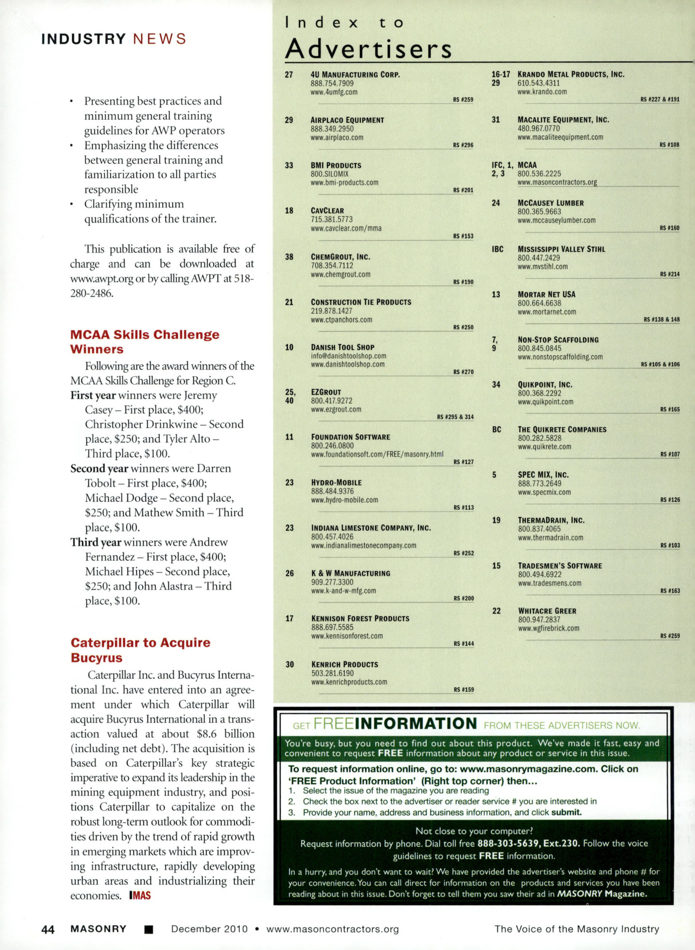 Masonry Magazine December 2010 Page. 46