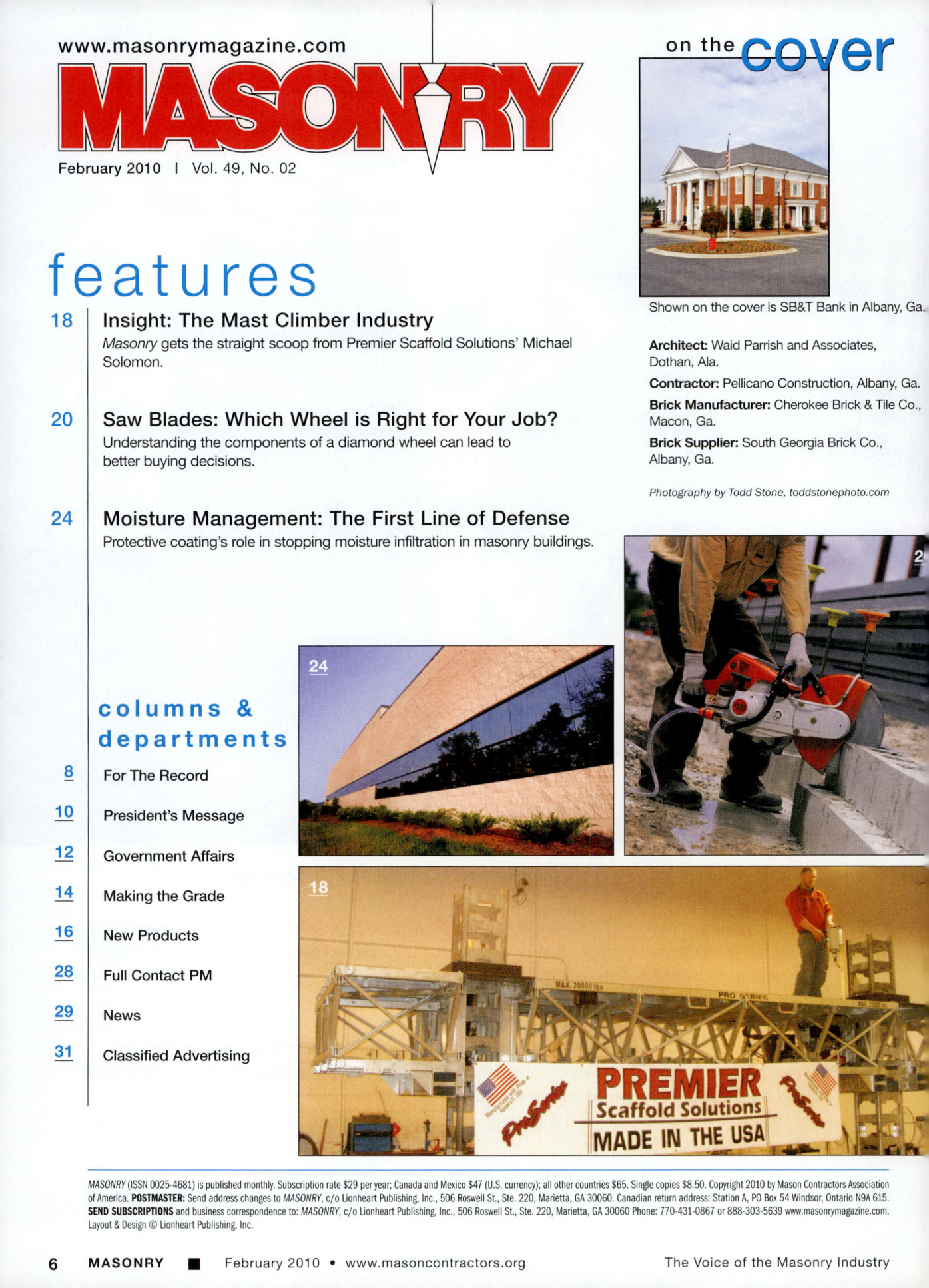 Masonry Magazine February 2010 Page. 8