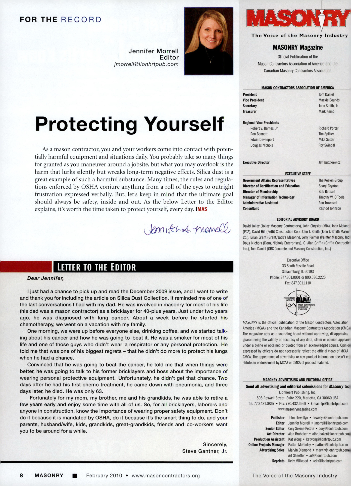 Masonry Magazine February 2010 Page. 10