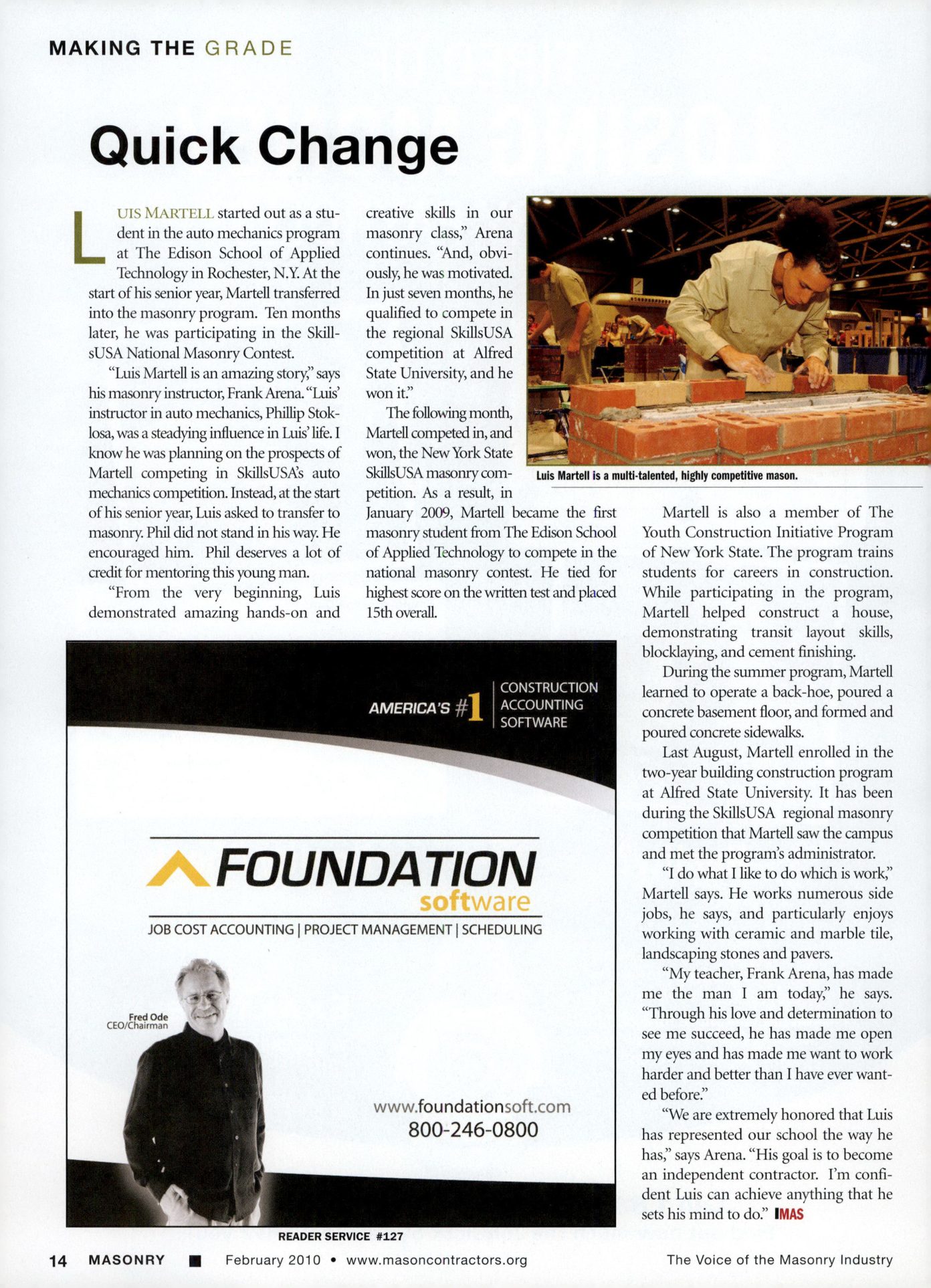 Masonry Magazine February 2010 Page. 16