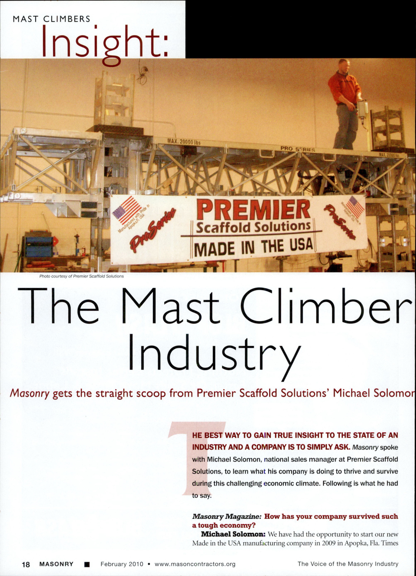 Masonry Magazine February 2010 Page. 20