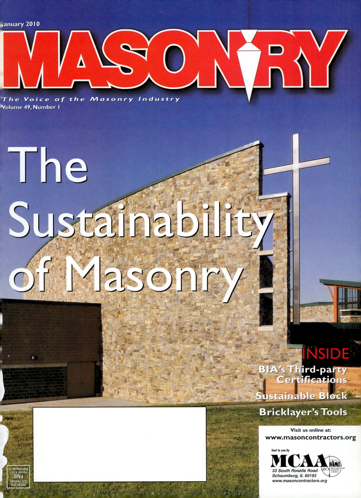 Masonry Magazine January 2010 Page. 1